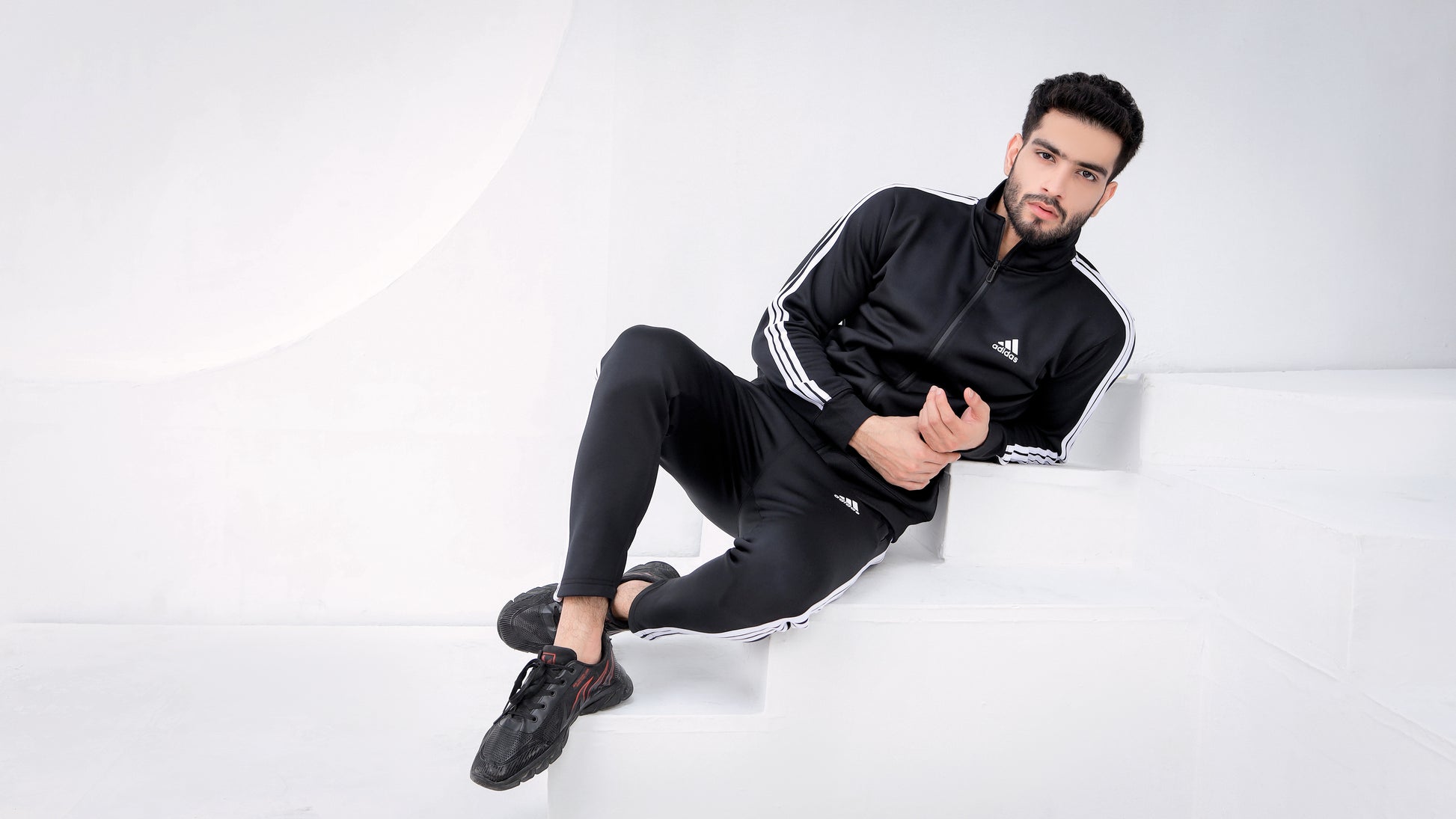 URB Black Stipe Winter Tracksuit