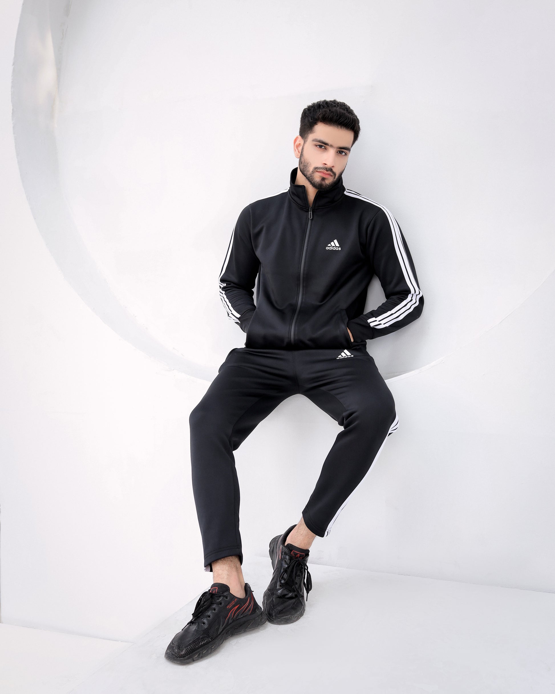 URB Black Stipe Winter Tracksuit