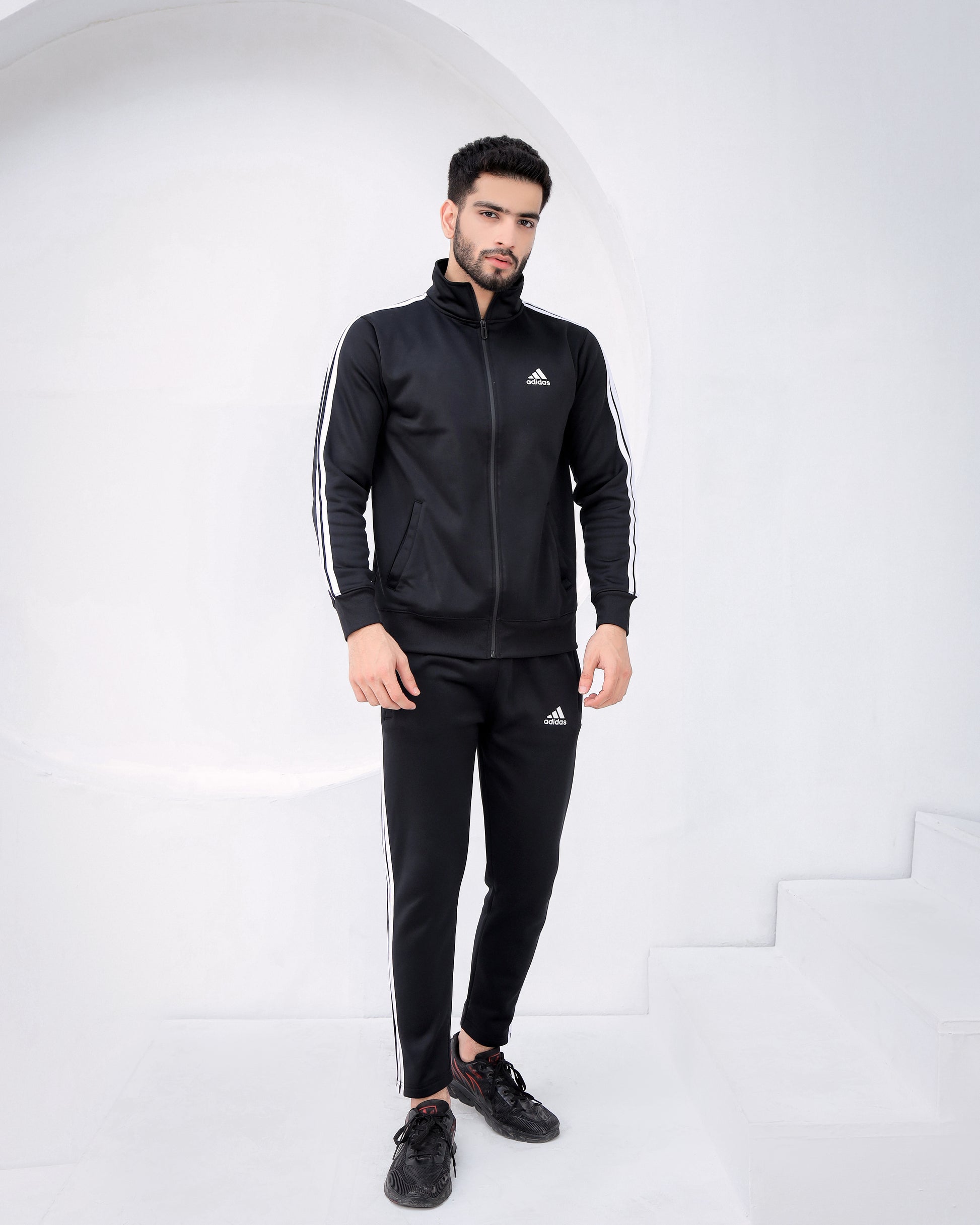 URB Black Stipe Winter Tracksuit