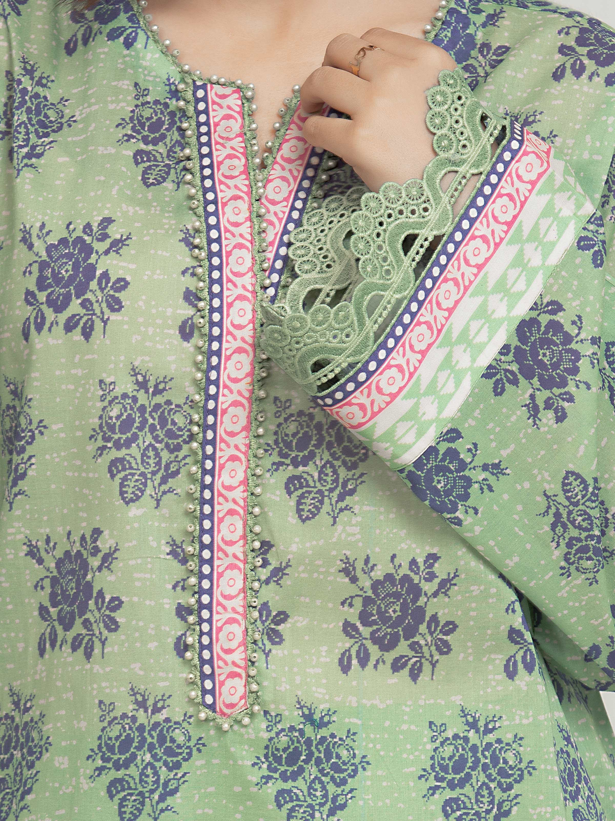 URB Unstitched Printed Lawn Suit