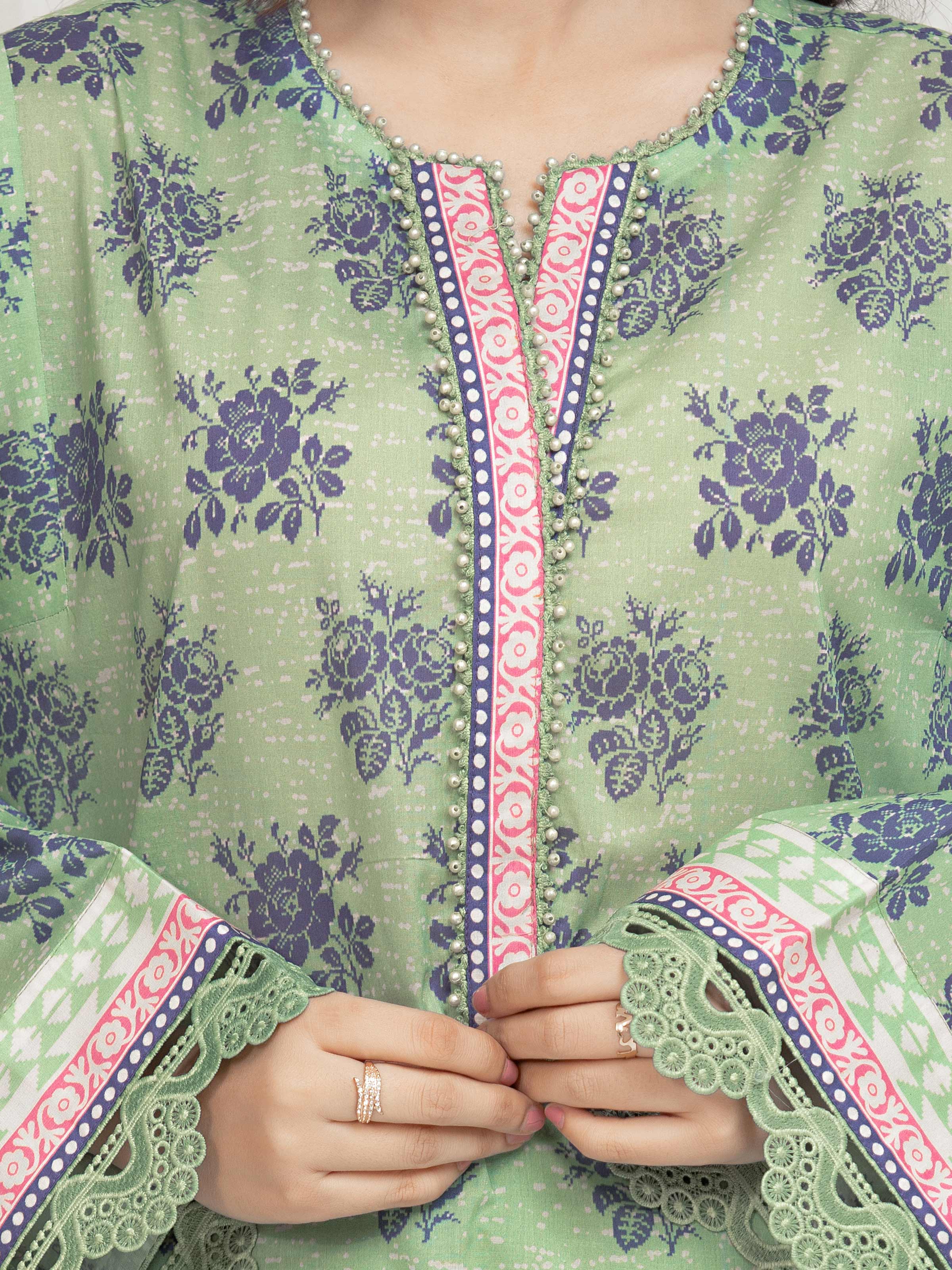URB Unstitched Printed Lawn Suit