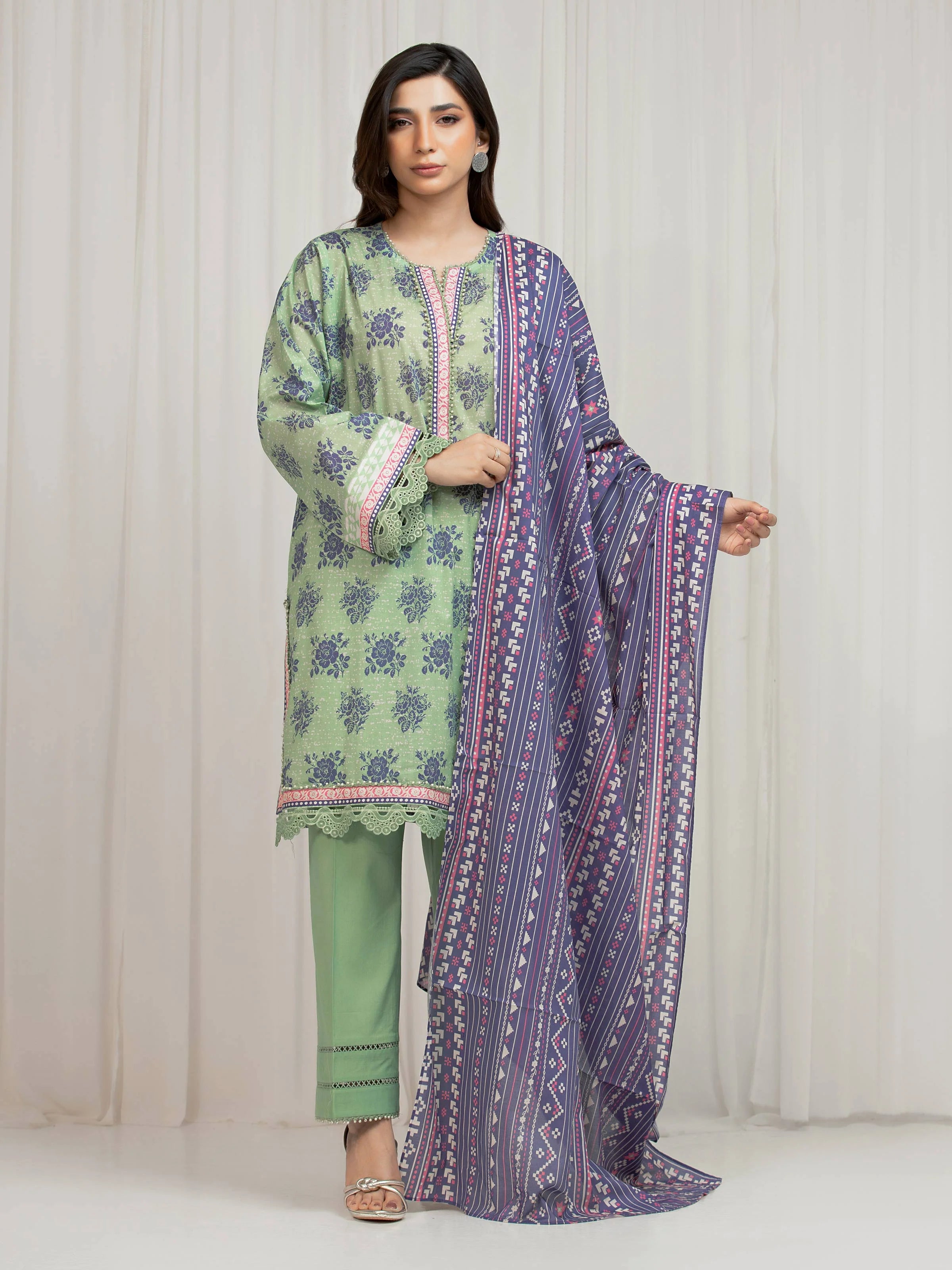 URB Unstitched Printed Lawn Suit