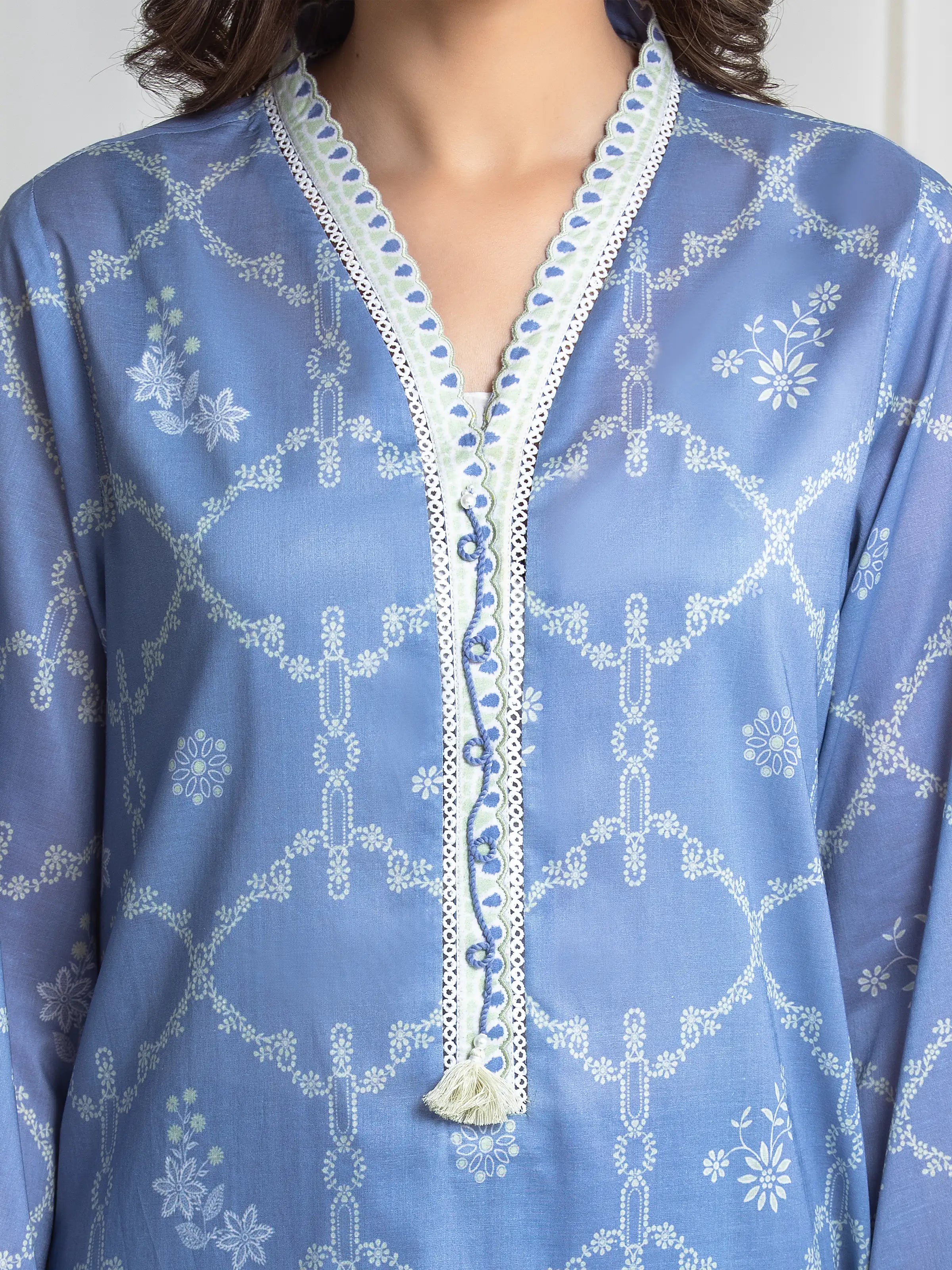 URB Printed Lawn Suit (Purple)