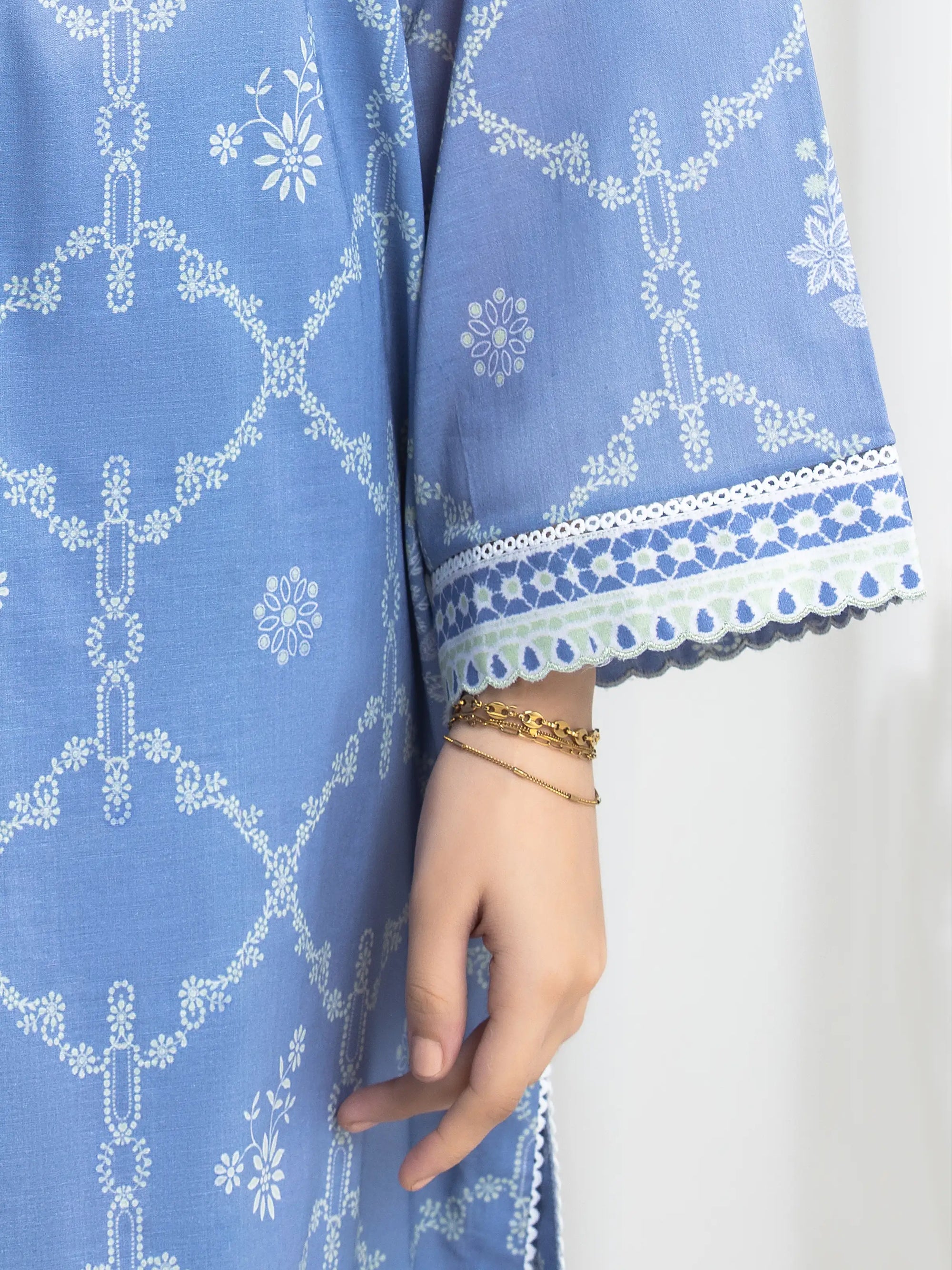 URB Printed Lawn Suit (Purple)