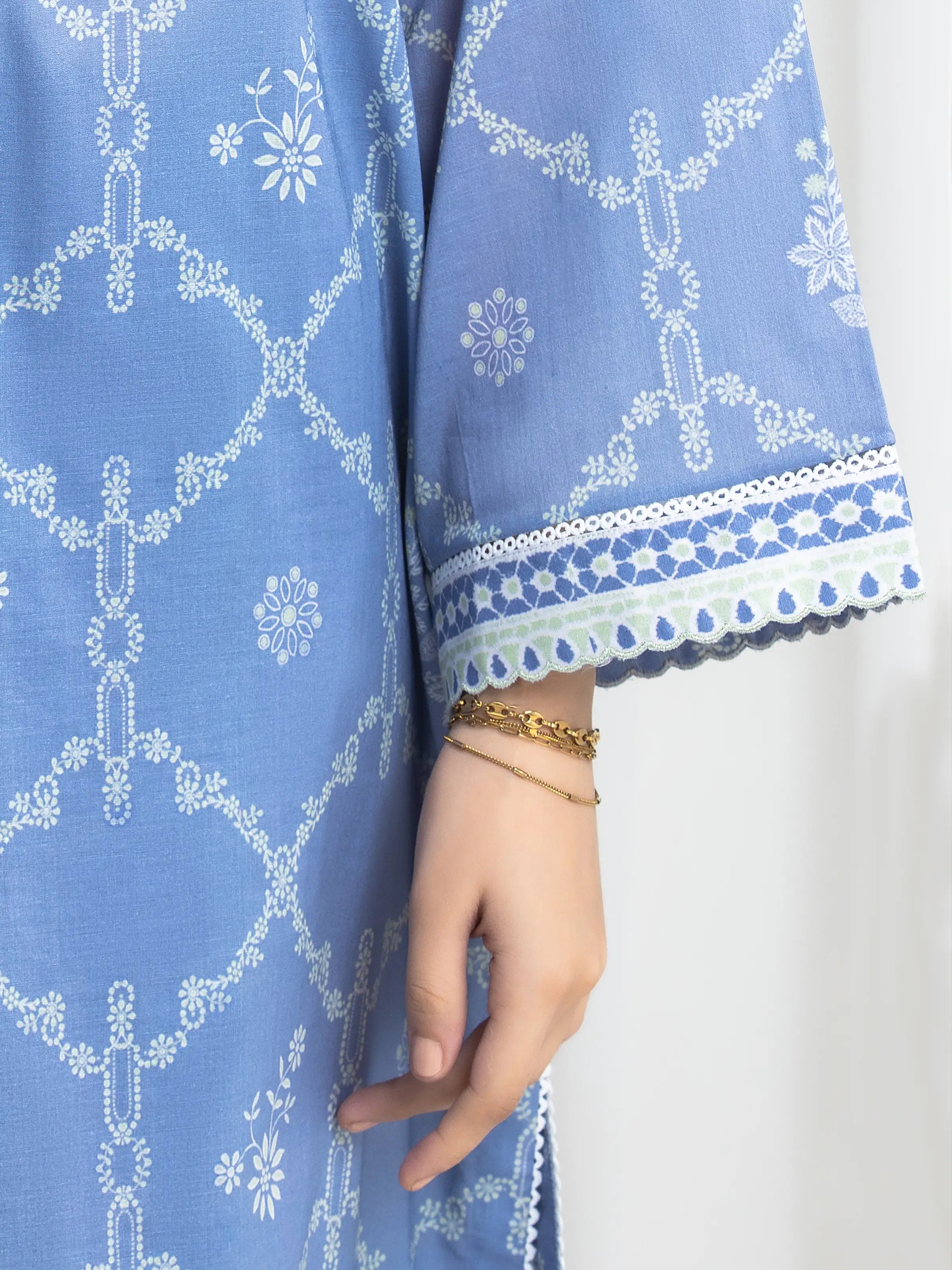 URB Printed Lawn Suit (Purple)