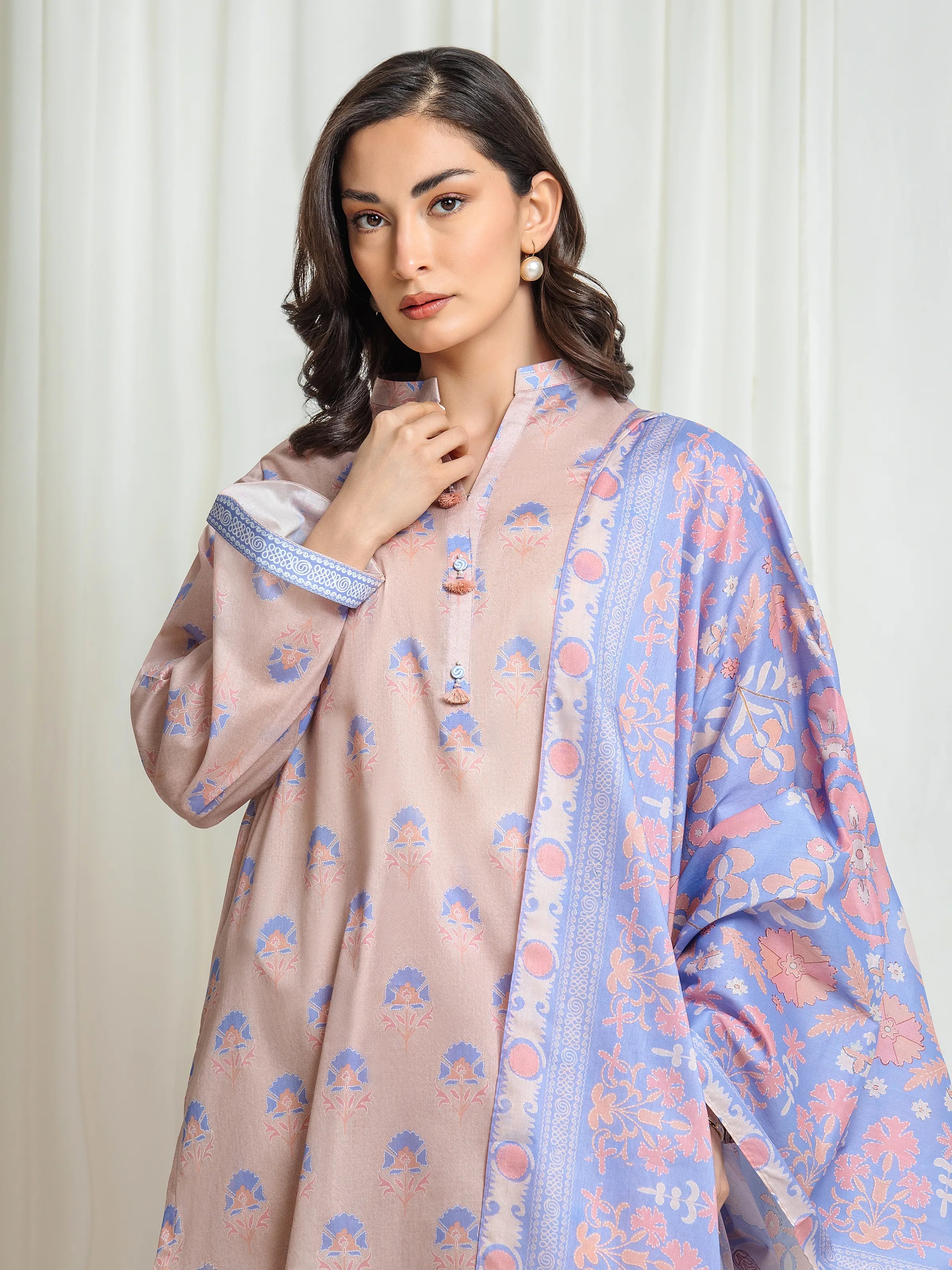URB Unstitched Printed Lawn Suit
