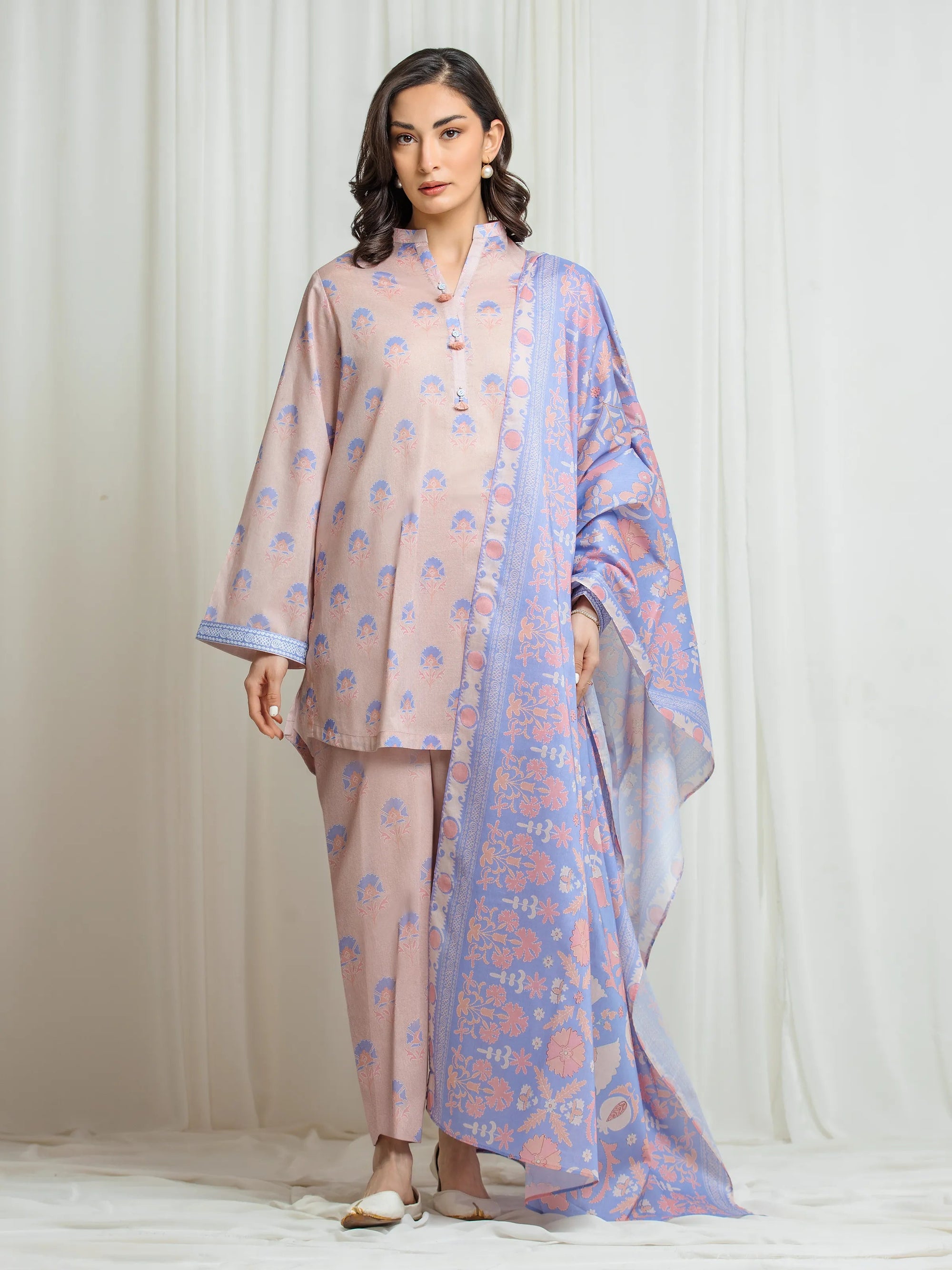 URB Unstitched Printed Lawn Suit