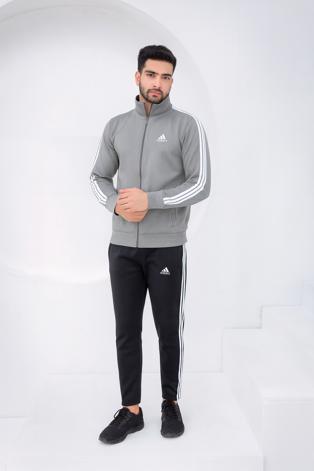 URB Grey Stipe Winter Tracksuit