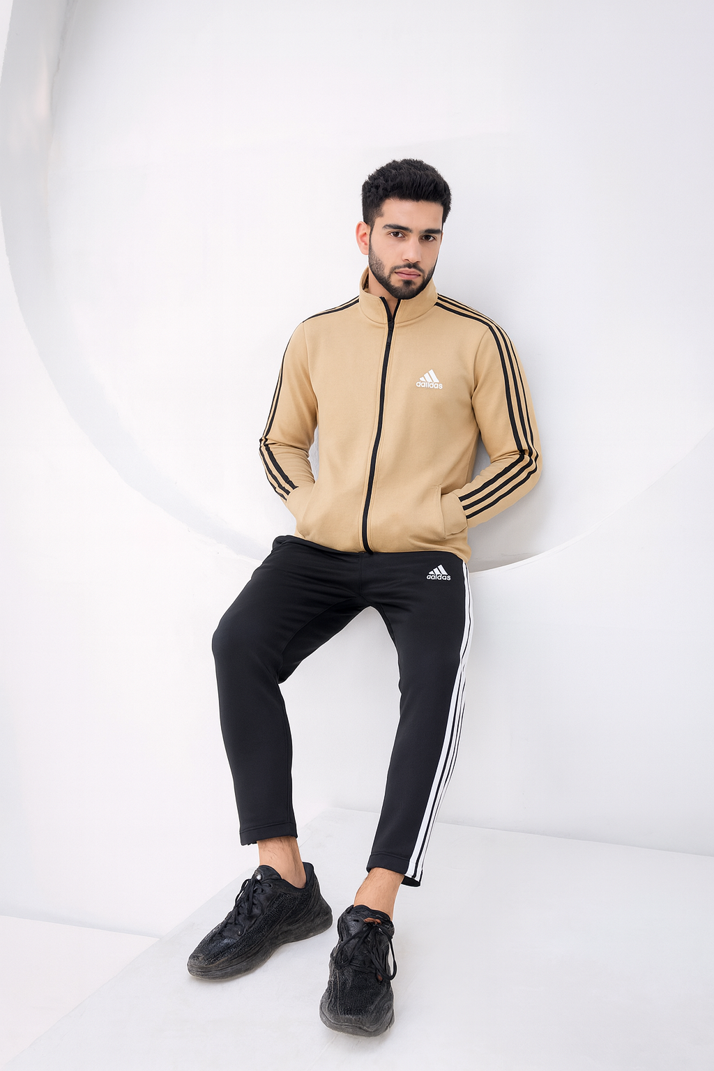 URB Tan Stipe Winter Tracksuit