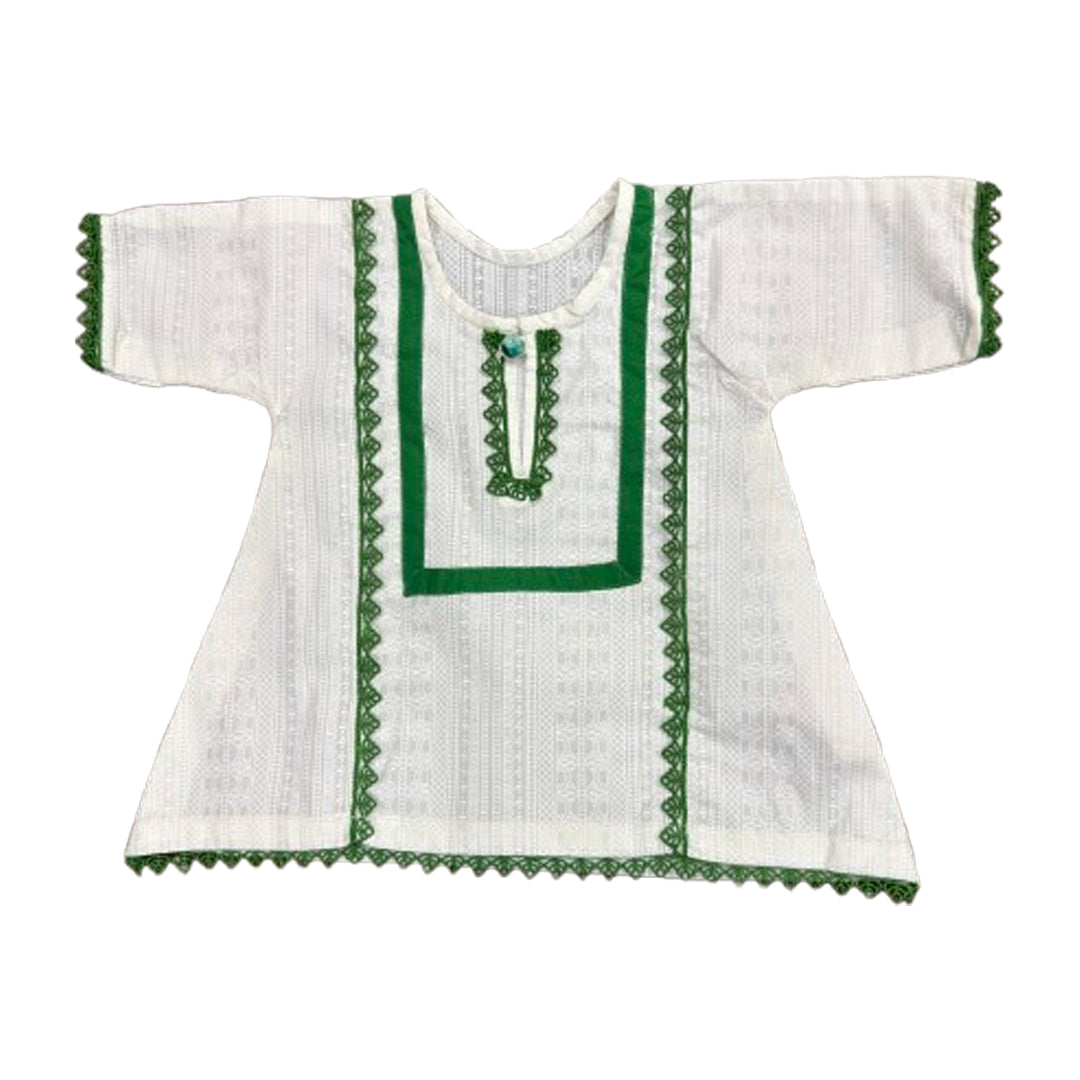 White & Green Ethnic Kurta Set (14 August Edition)