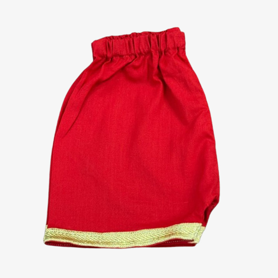 Baby Cotton Red Dress with Pajama