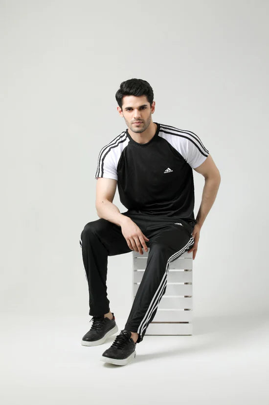 Adi Black White Summer Tracksuit