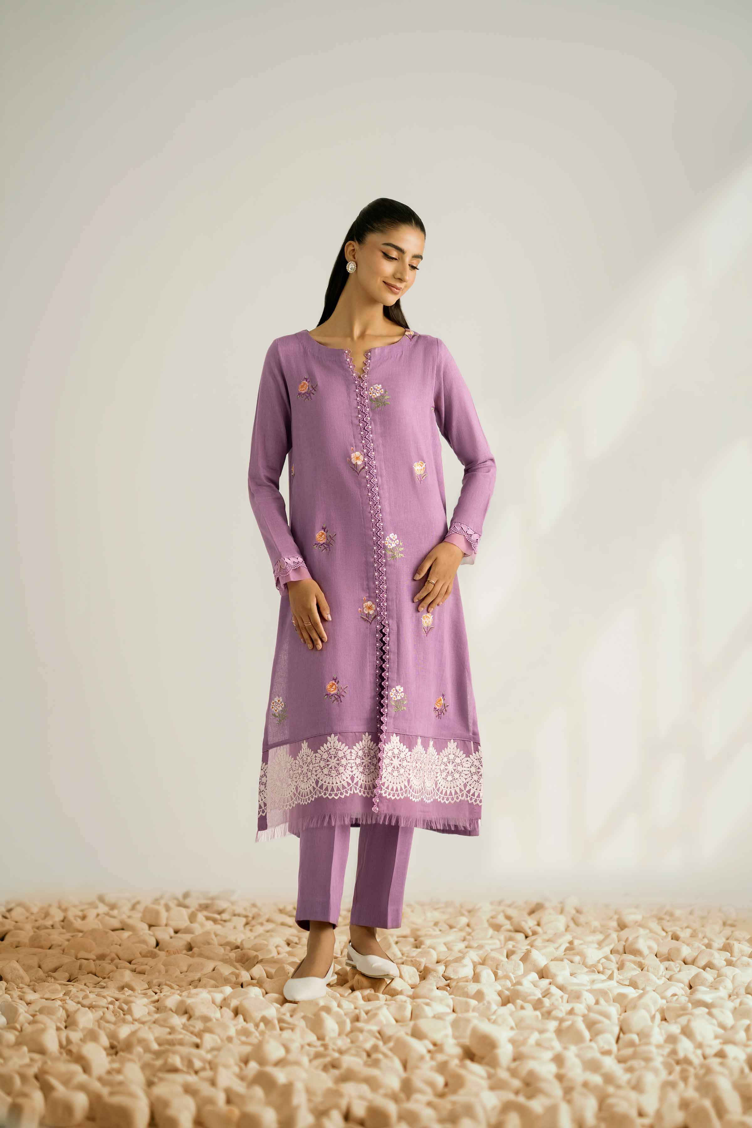 2 Piece - Embroidered Suit