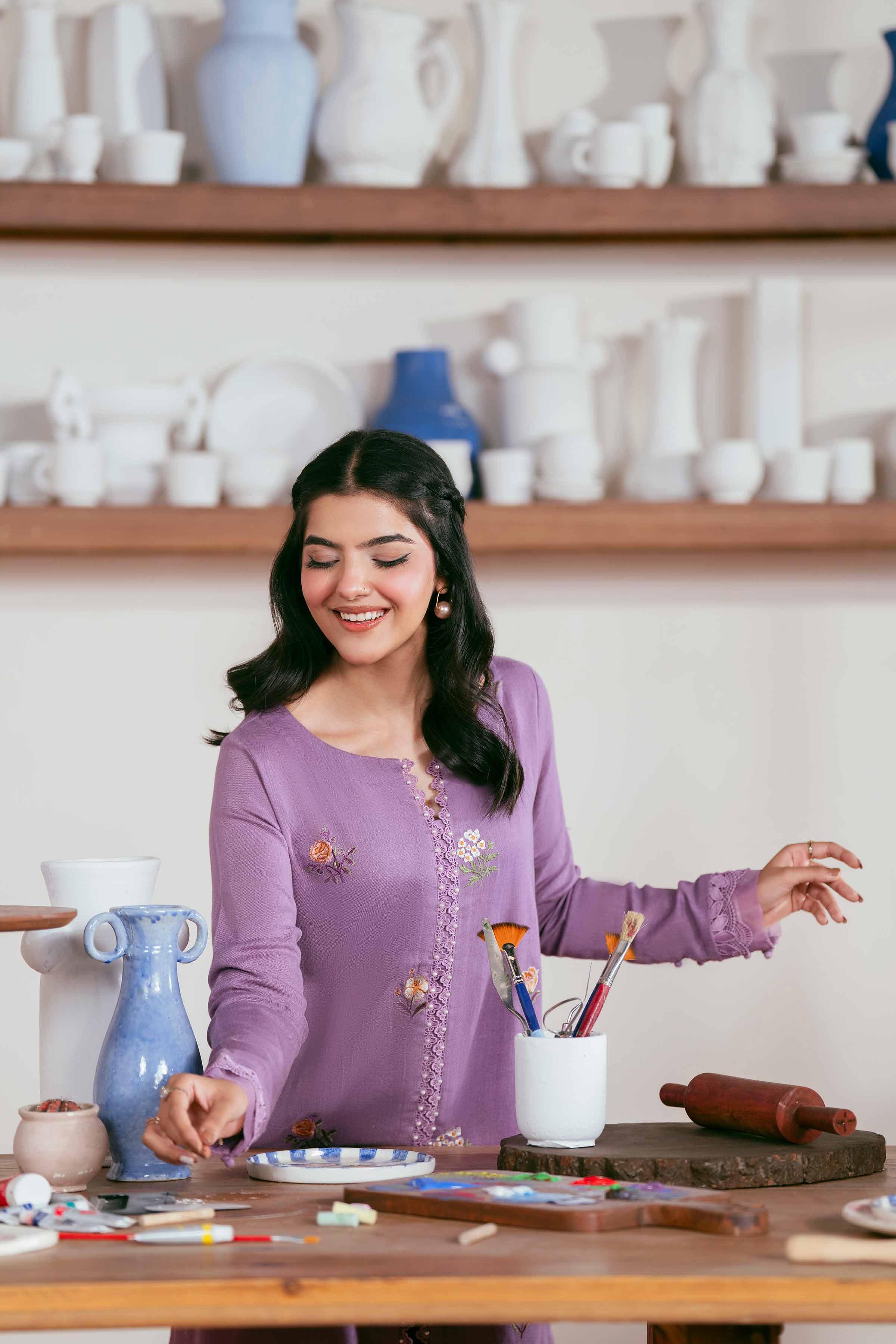 2 Piece - Embroidered Suit