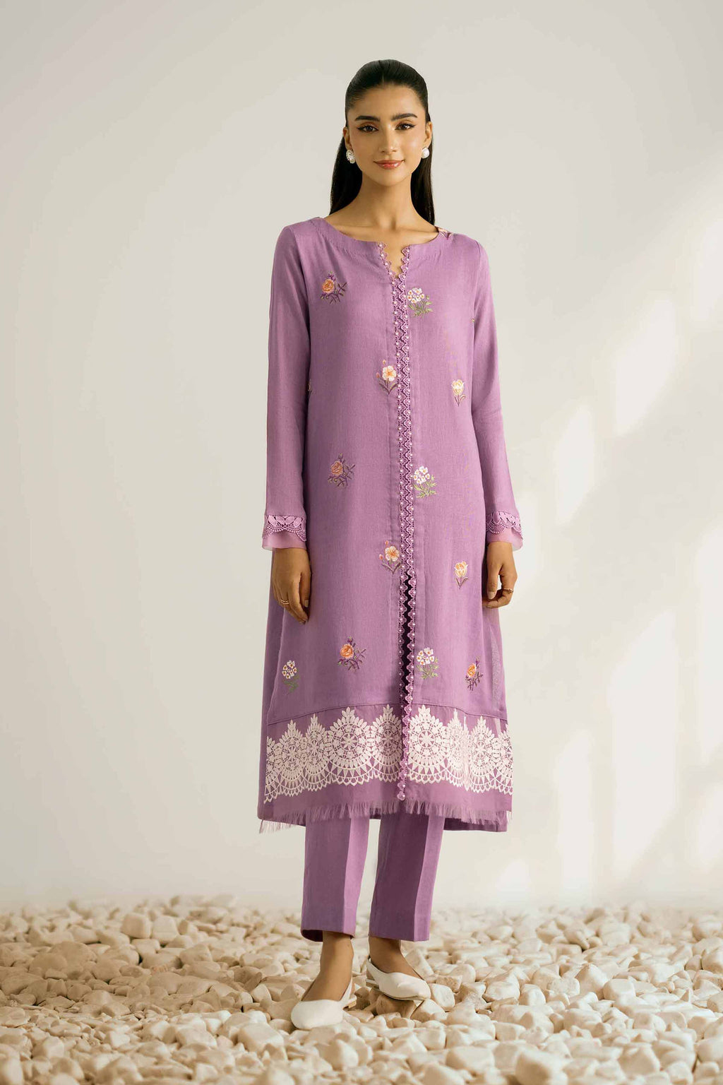 2 Piece - Embroidered Suit