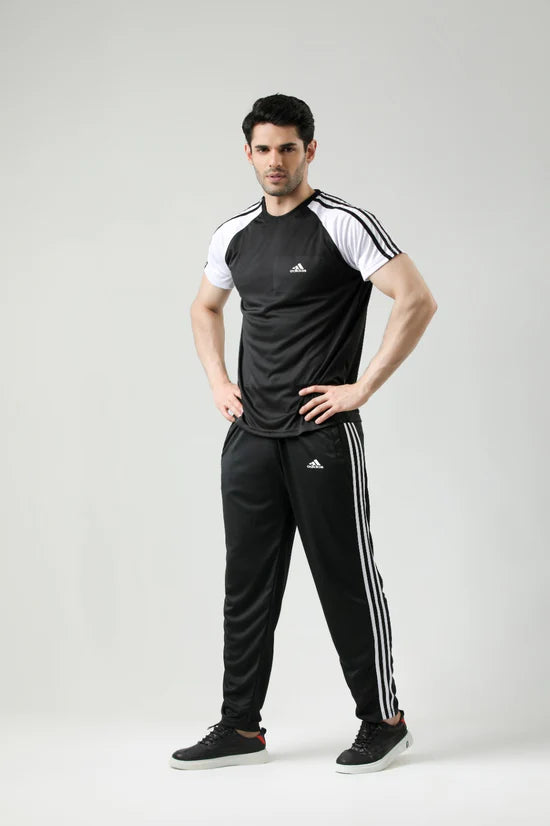 Adi Black White Summer Tracksuit