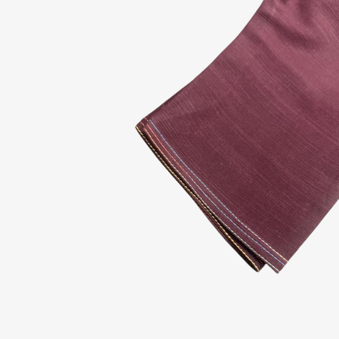 Kids Maroon Khaddar 2-Piece Dress for Winter