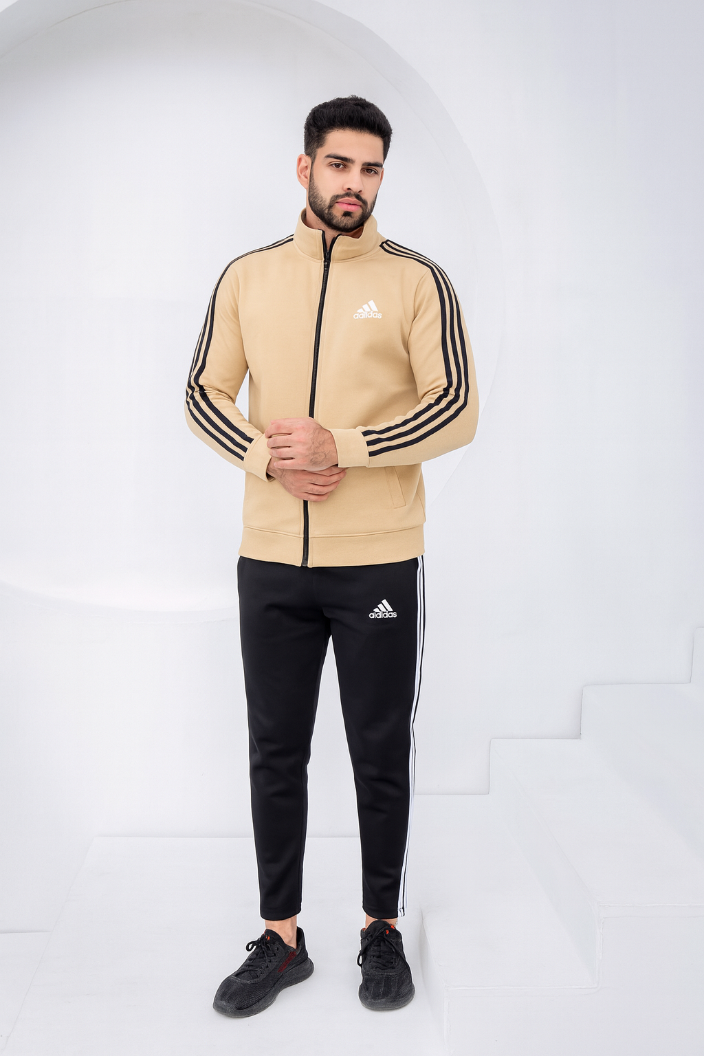 URB Tan Stipe Winter Tracksuit