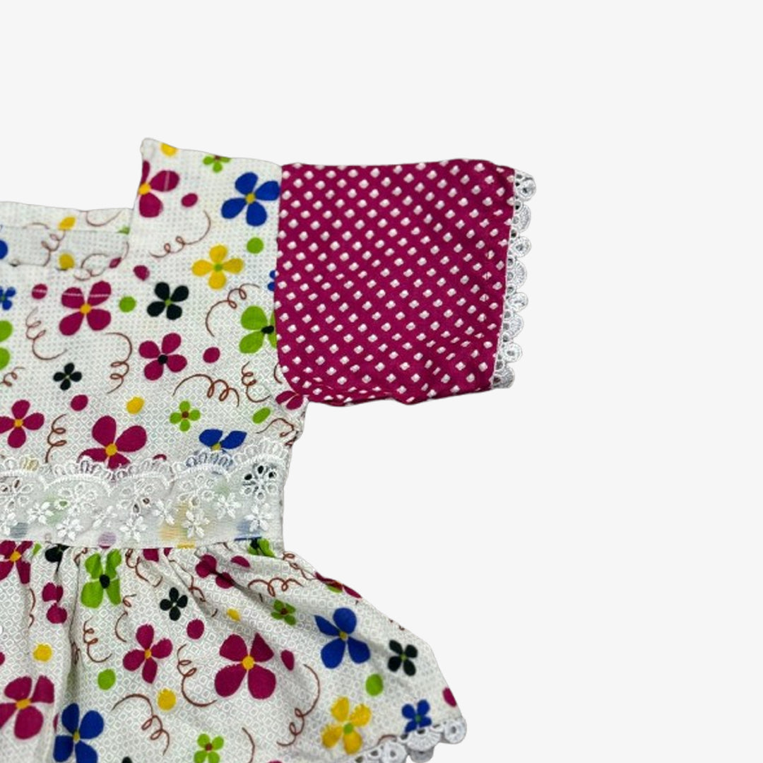 Baby Cotton Multi Color Dress with Pajama