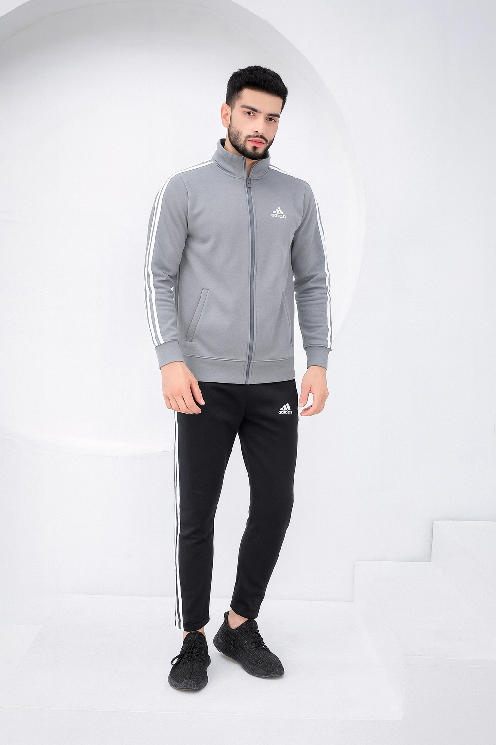 URB Grey Stipe Winter Tracksuit