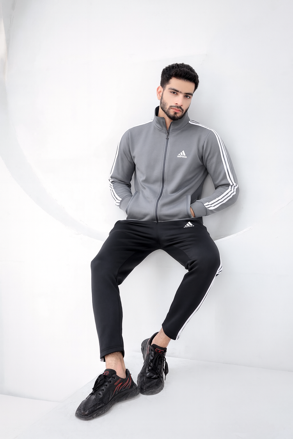 URB Grey Stipe Winter Tracksuit