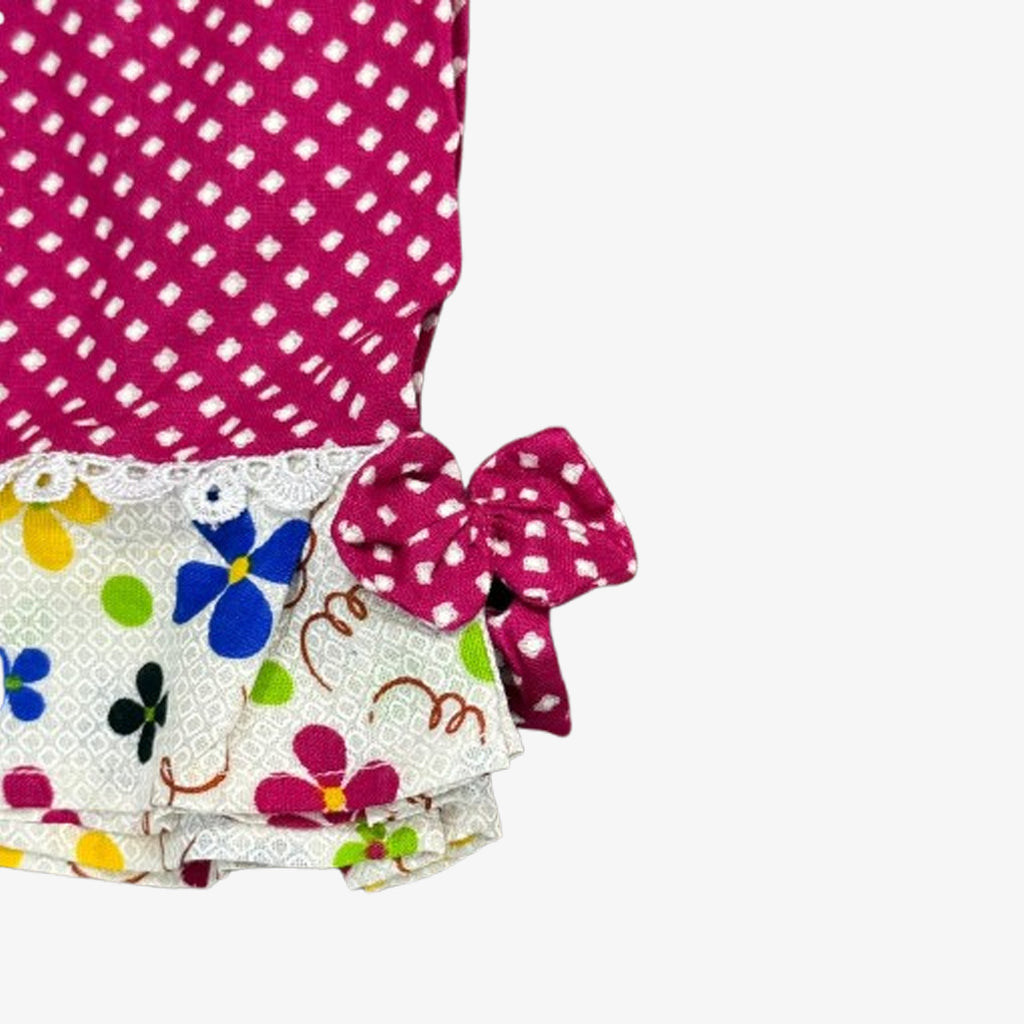Baby Cotton Multi Color Dress with Pajama