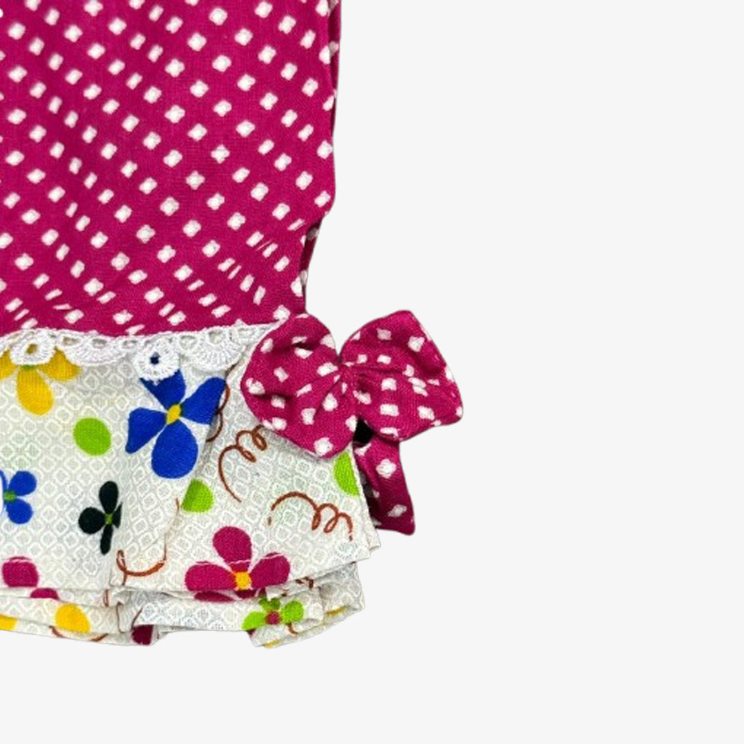 Baby Cotton Multi Color Dress with Pajama