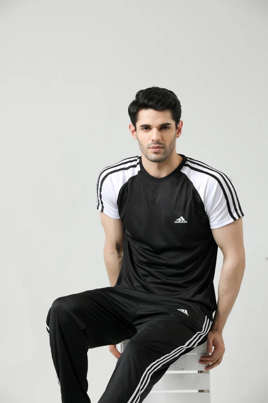 Adi Black White Summer Tracksuit
