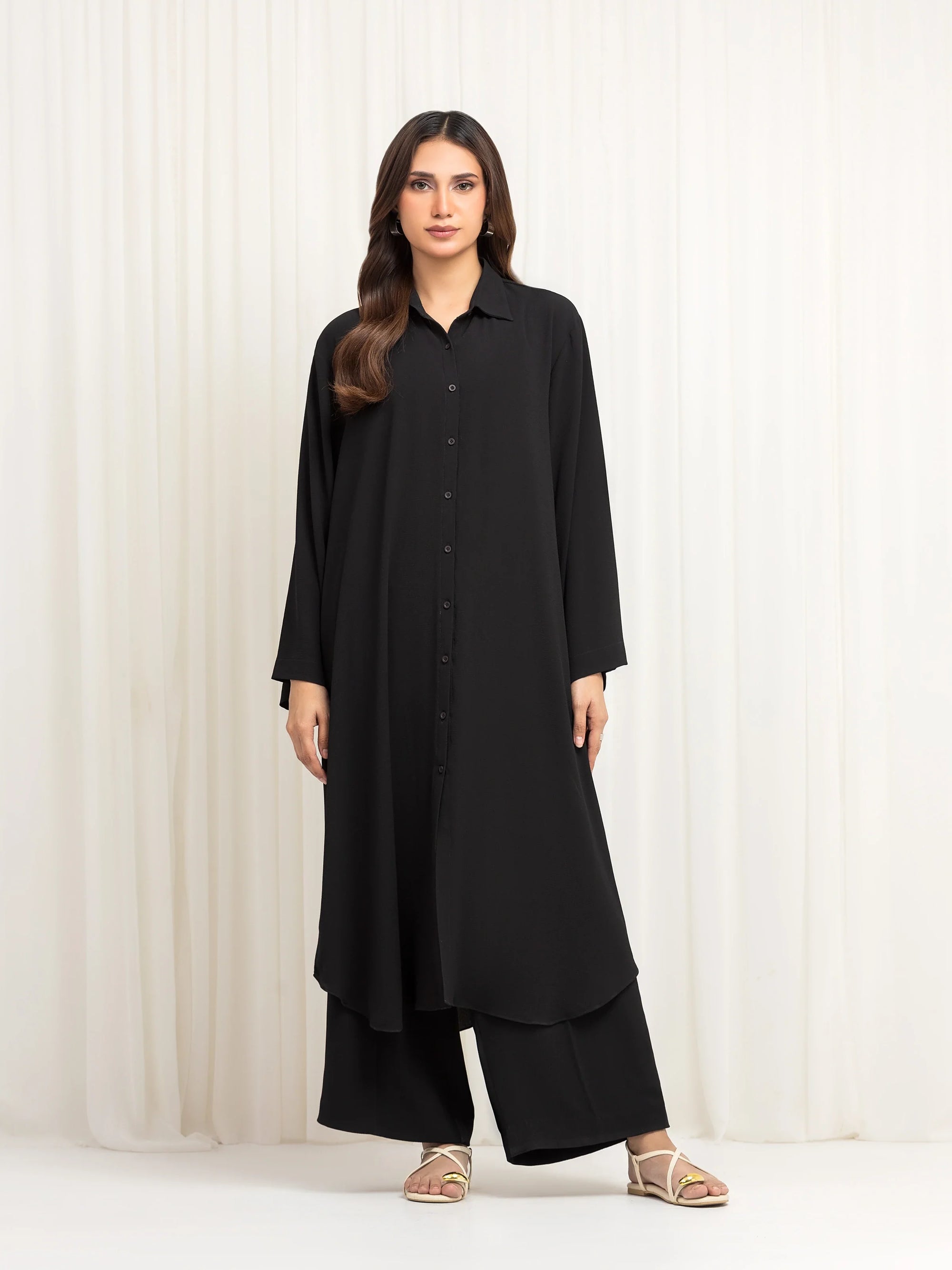 URB Pret Solid Georgette Co-Ord Set
