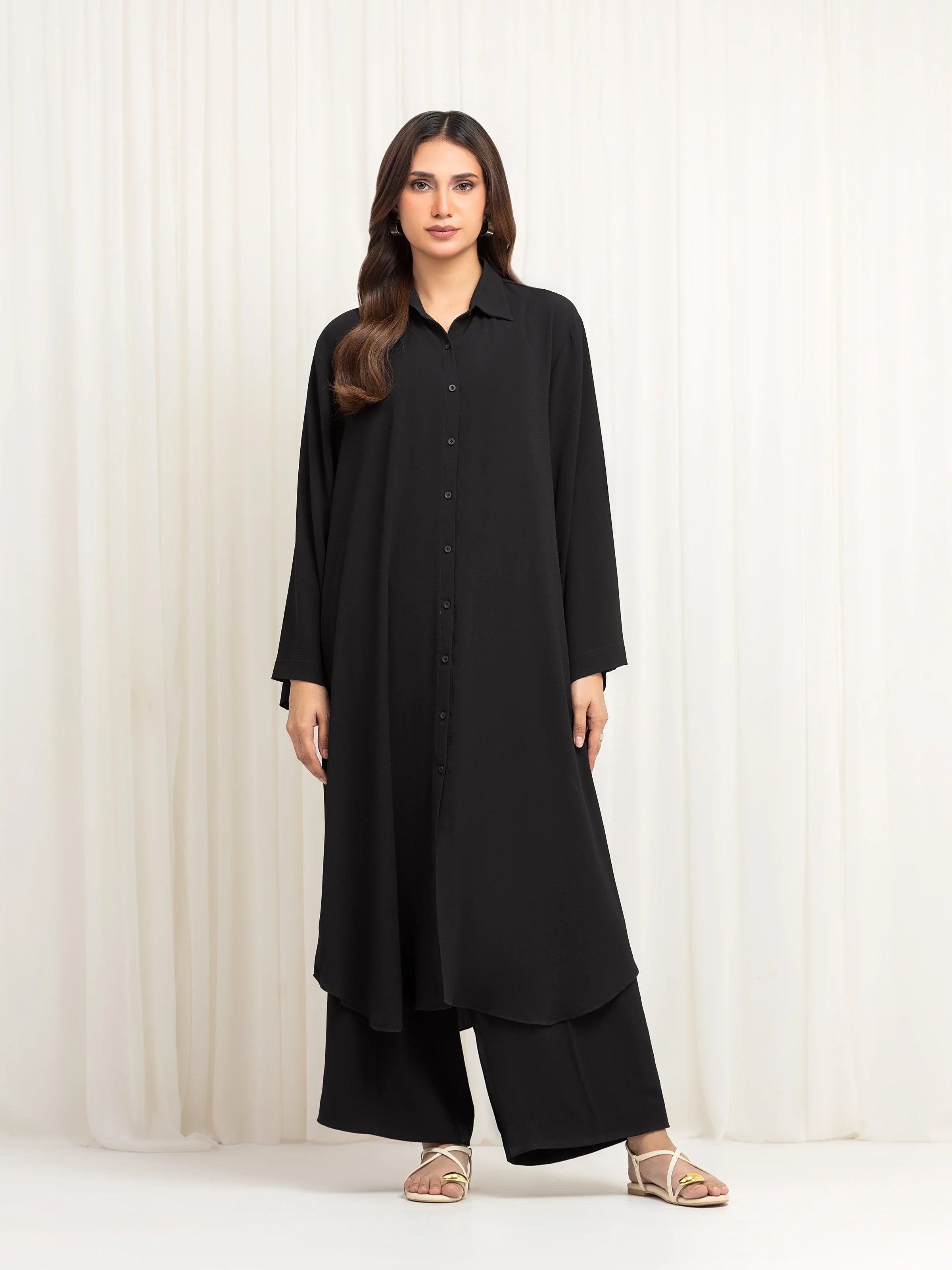 URB Pret Solid Georgette Co-Ord Set