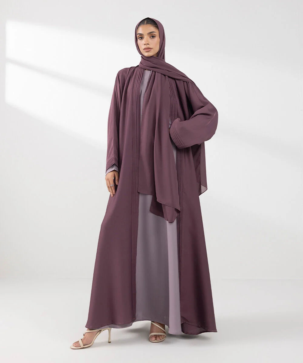 URB Front Open Abaya Set