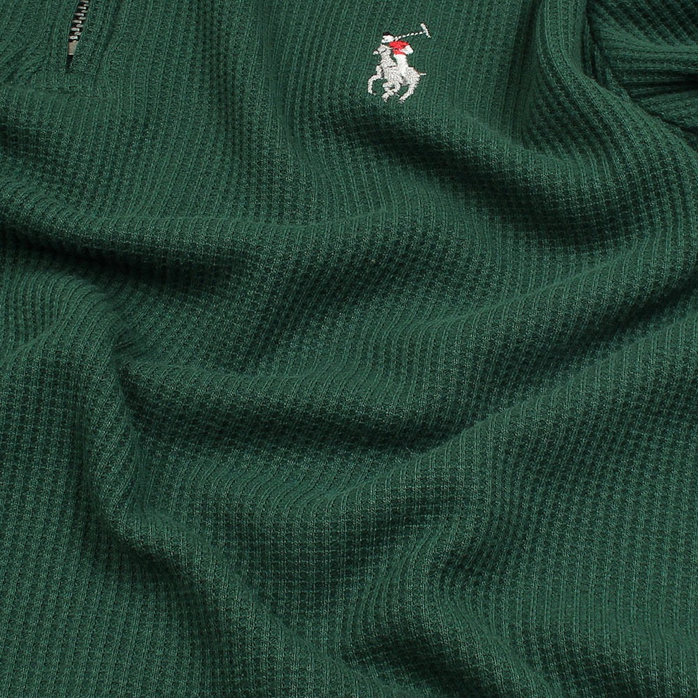 RL Premium Men's Green Polo Shirt with Multi Zipper Design