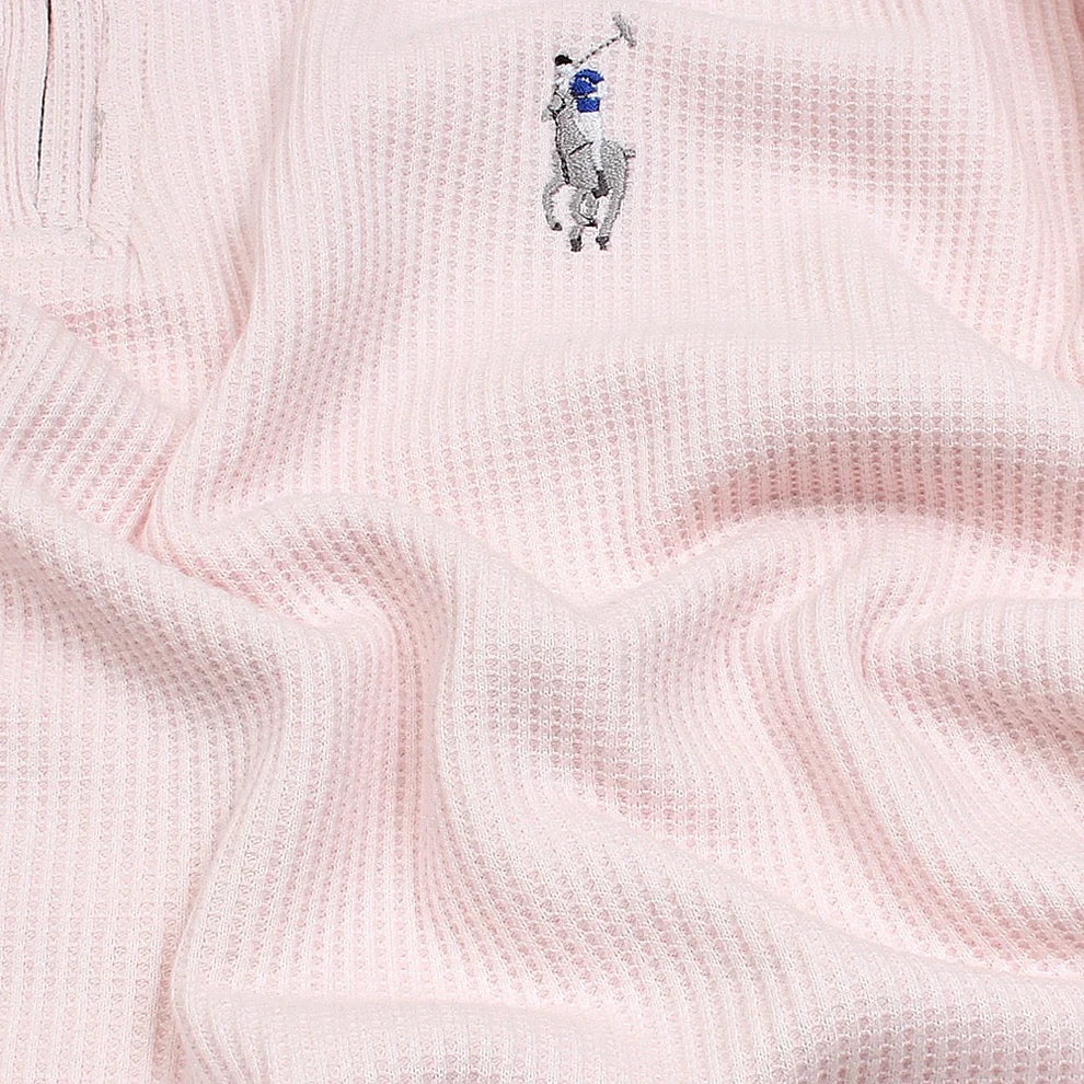 RL Premium Men's Powder Pink Polo Shirt with Multi Zipper Design