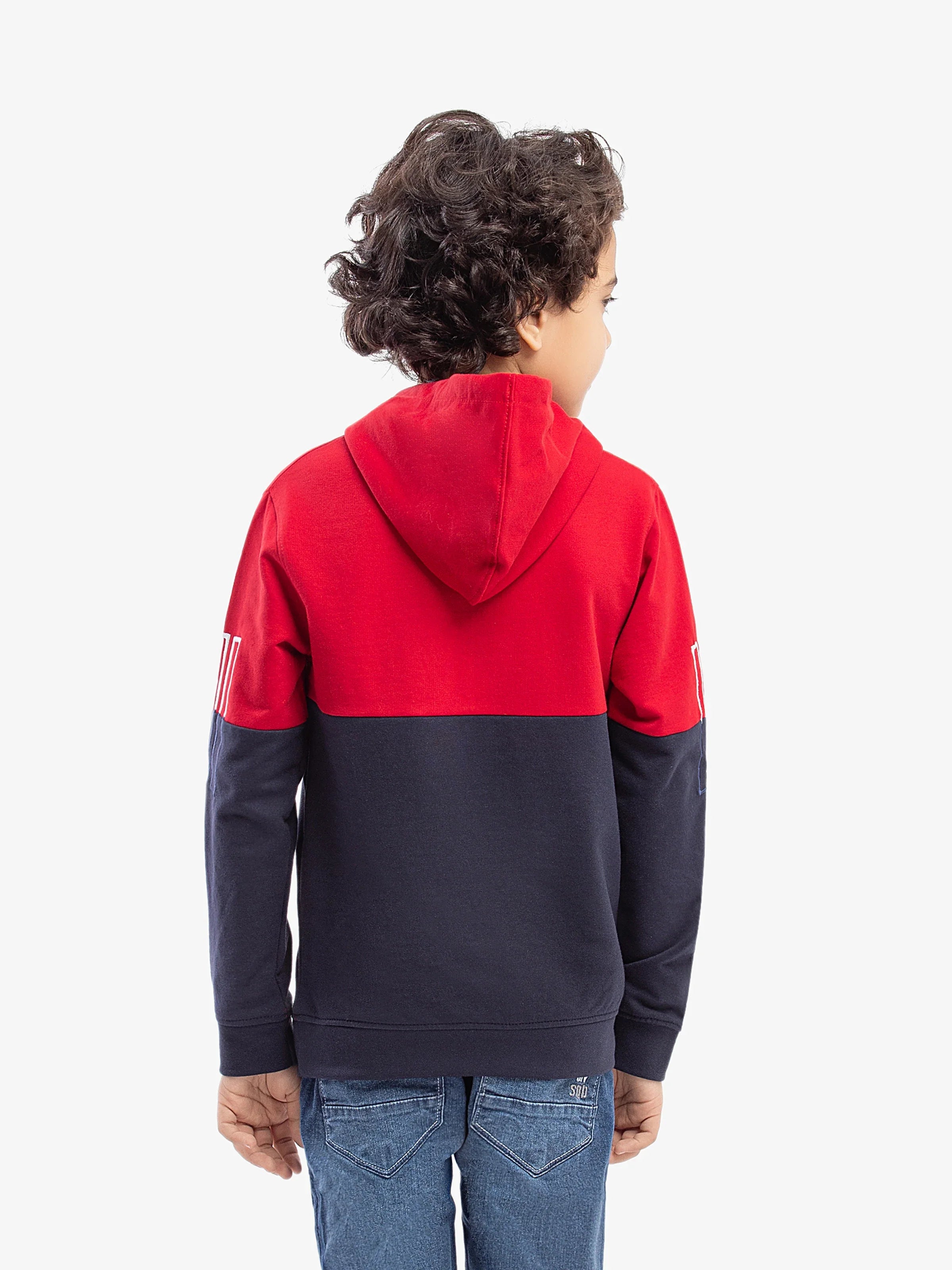 URB Boy's Red & Navy Hoodie