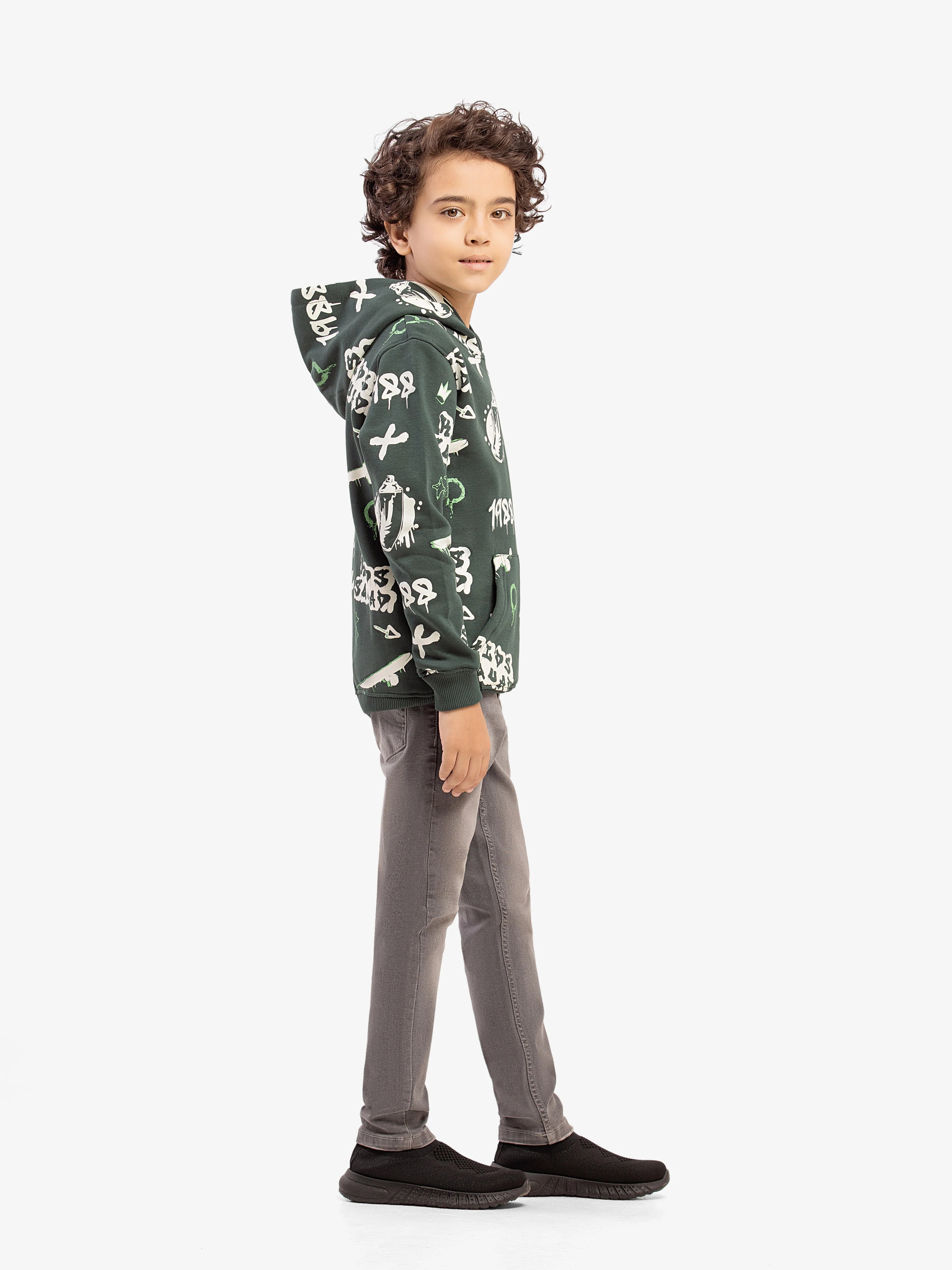 Boy's Dark Green Hoodie