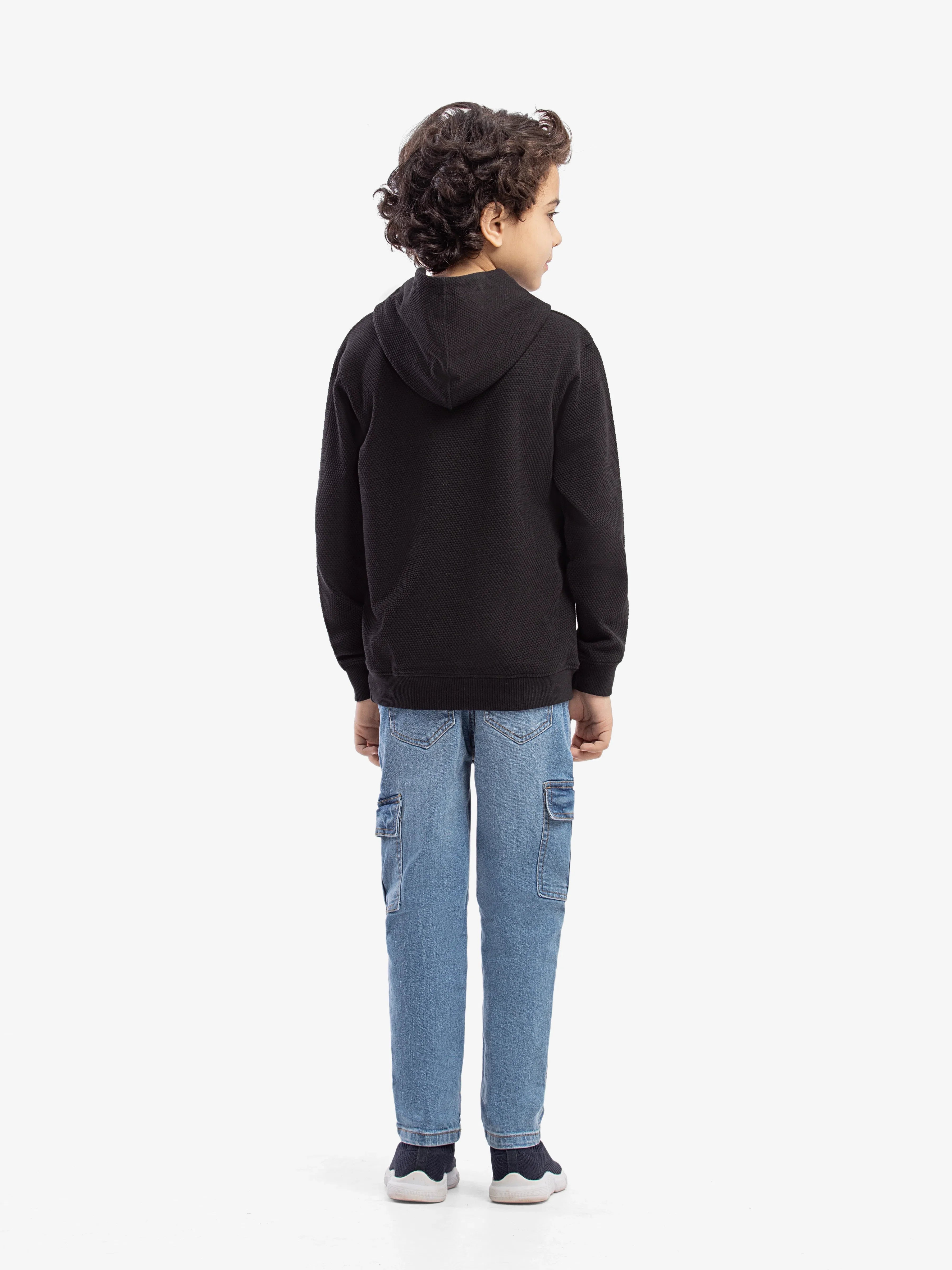 URB Boy's Black Hoodie