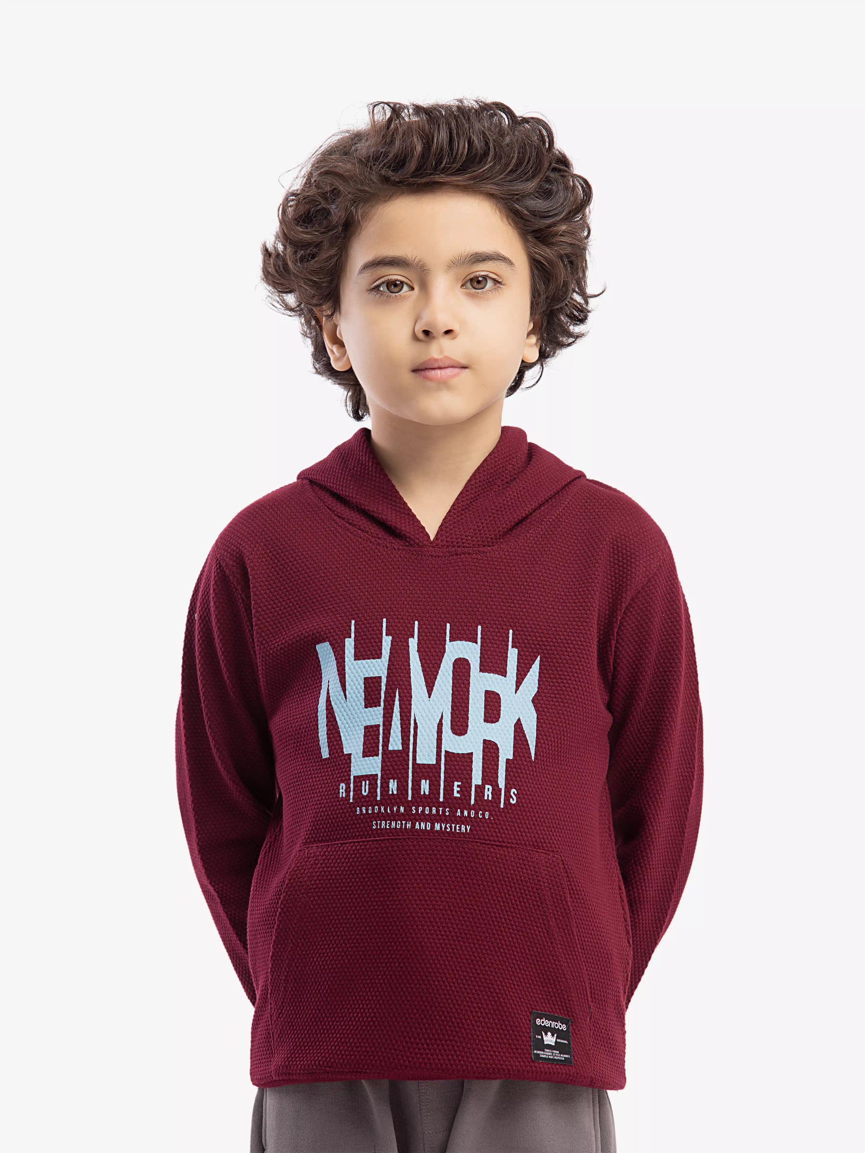 URB Boy's Maroon Hoodie