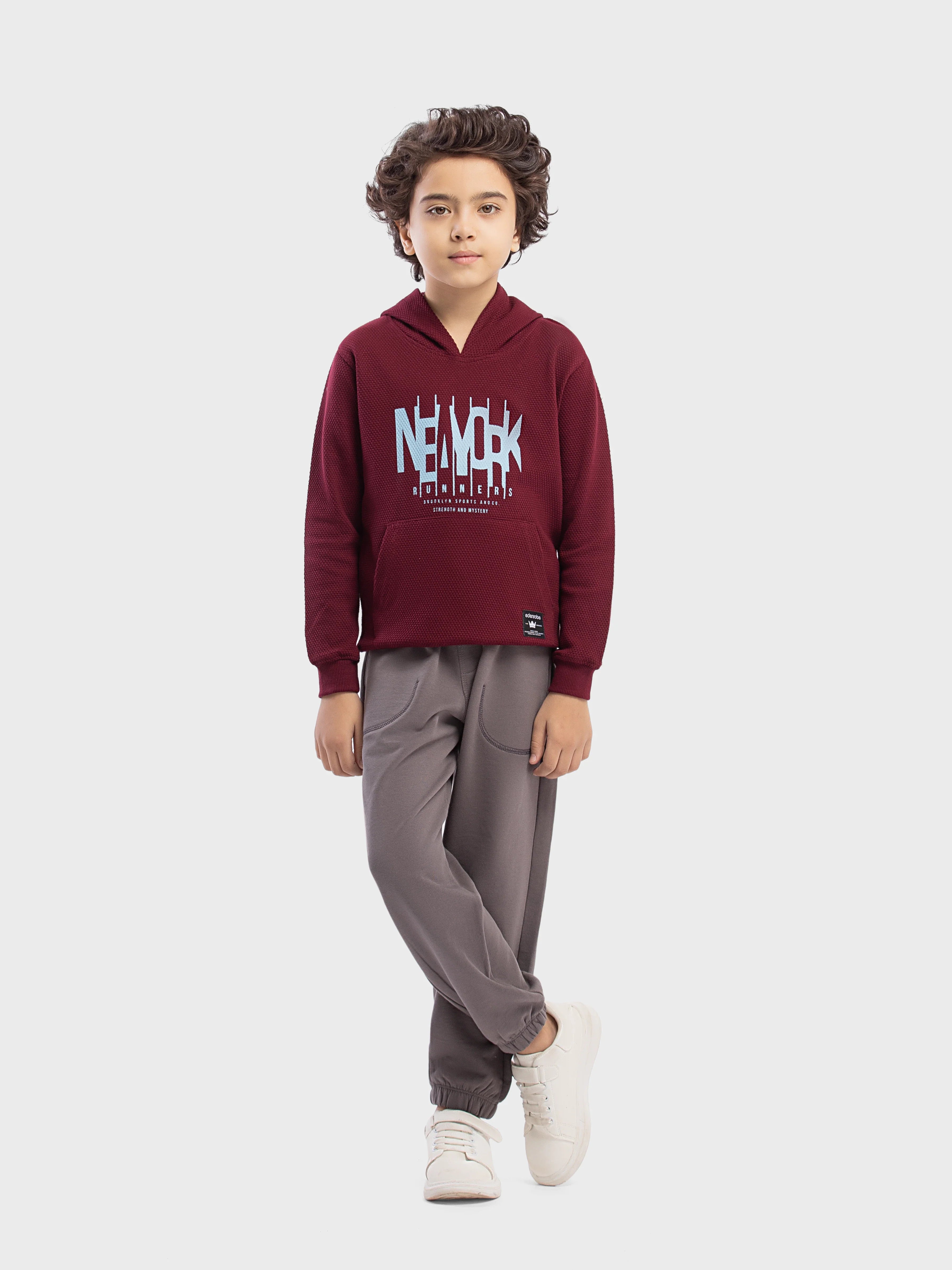 URB Boy's Maroon Hoodie