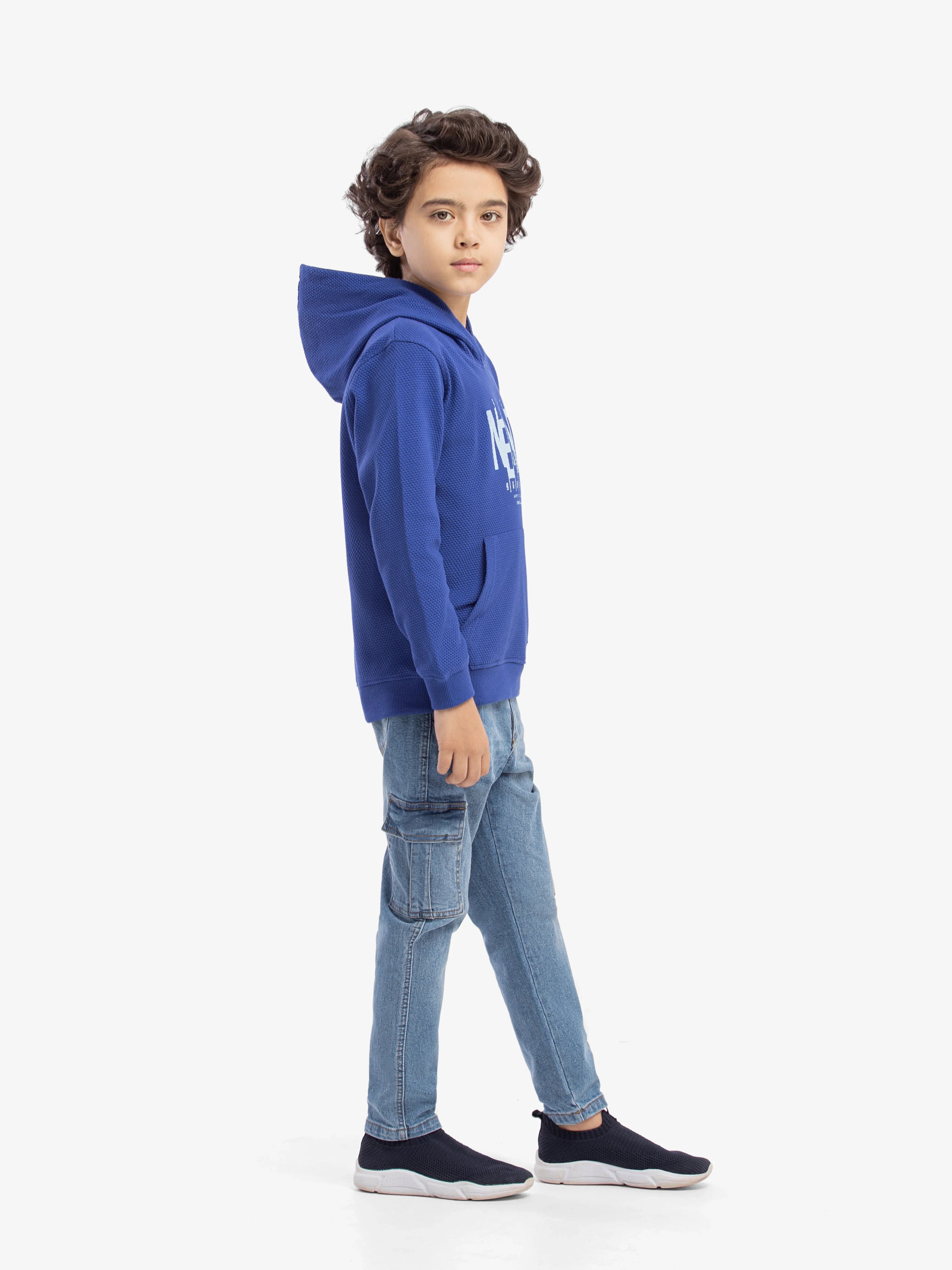 URB Boy's Electric Blue Hoodie