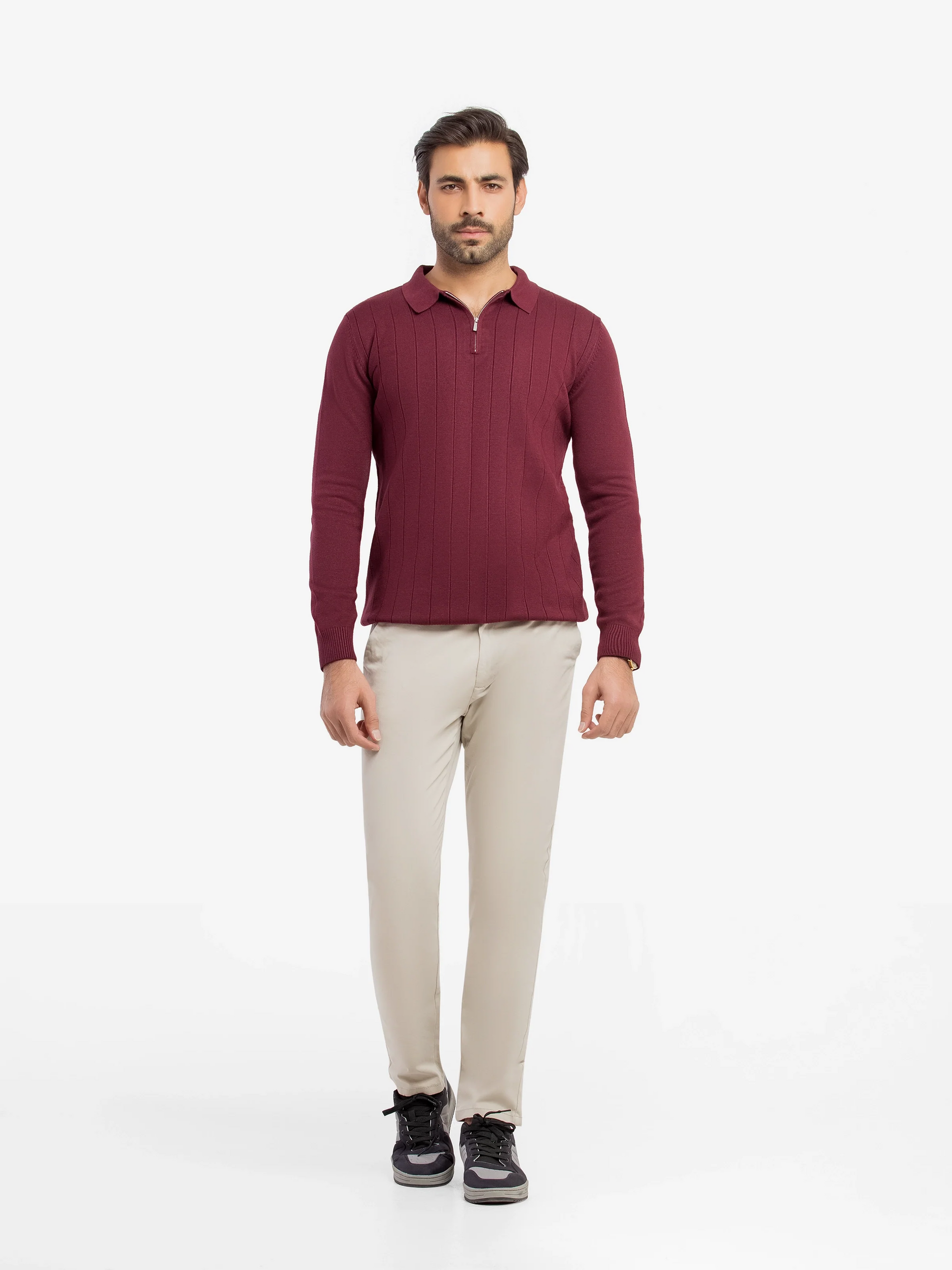 URB Men's Wine Sweater