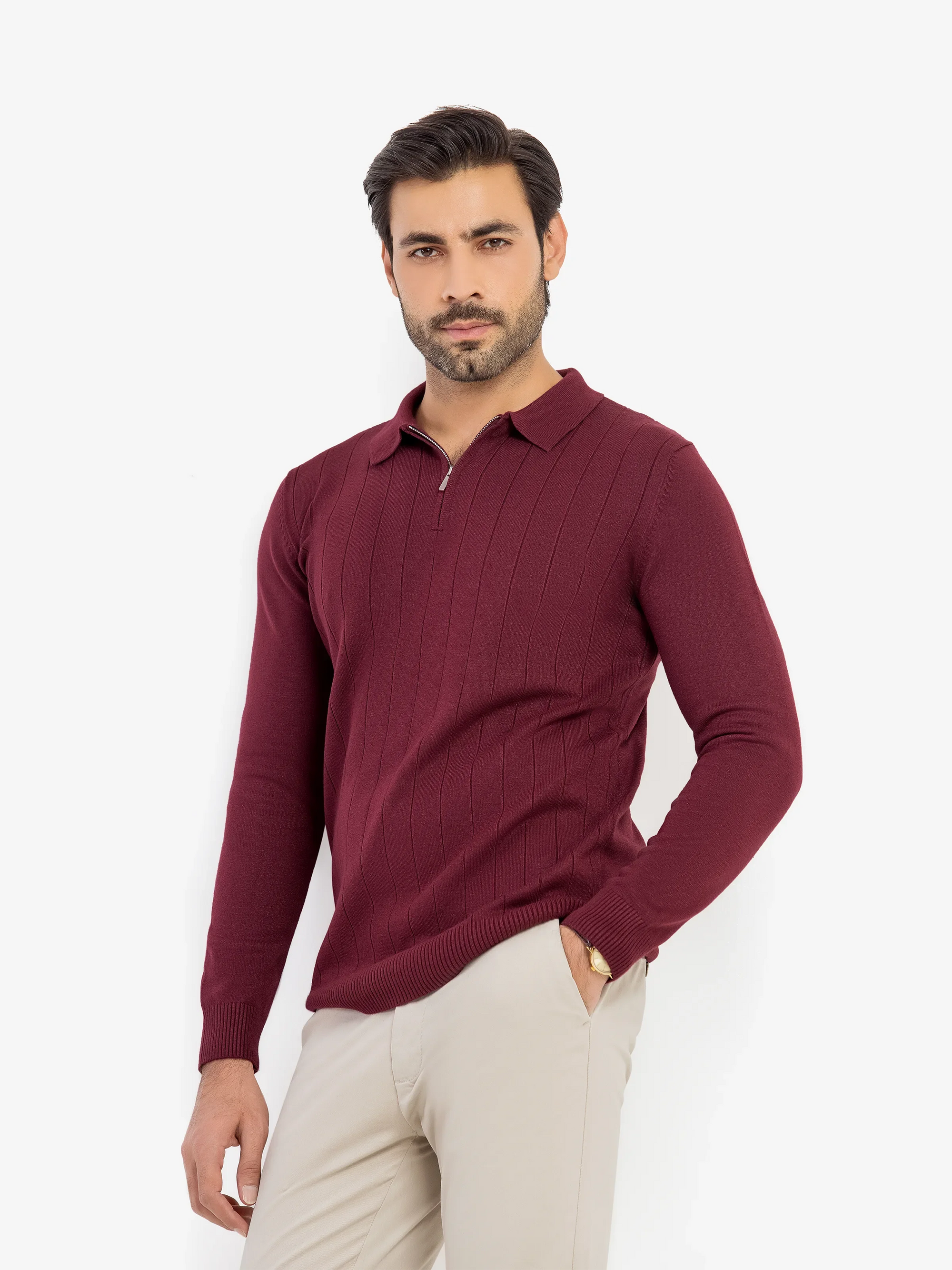 URB Men's Wine Sweater