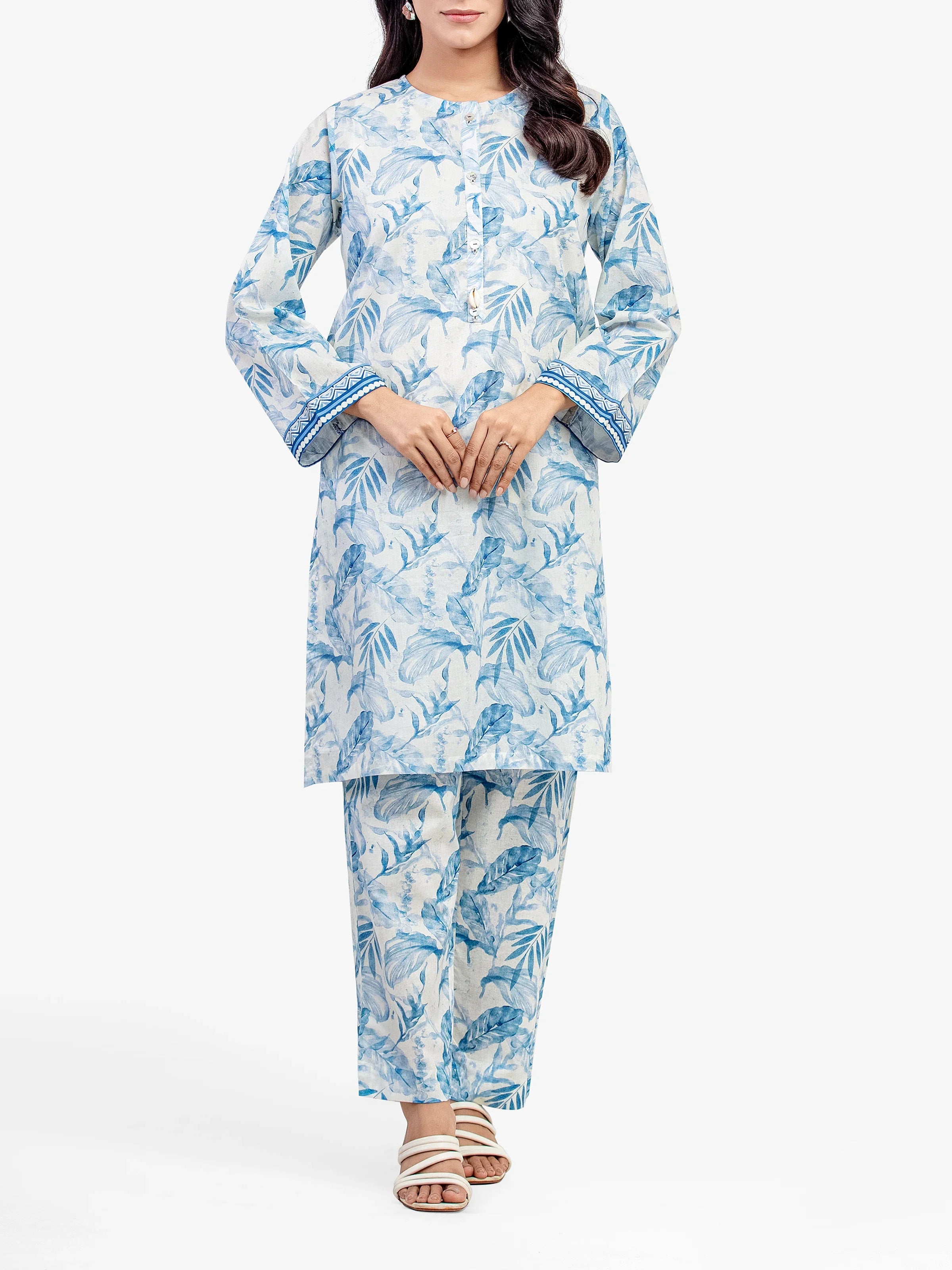 Pret 2Pc Printed Lawn Shirt Trouser