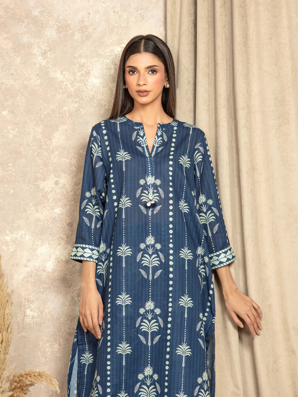 URB Pret 2Pc Printed Khaddar Shirt Trouser