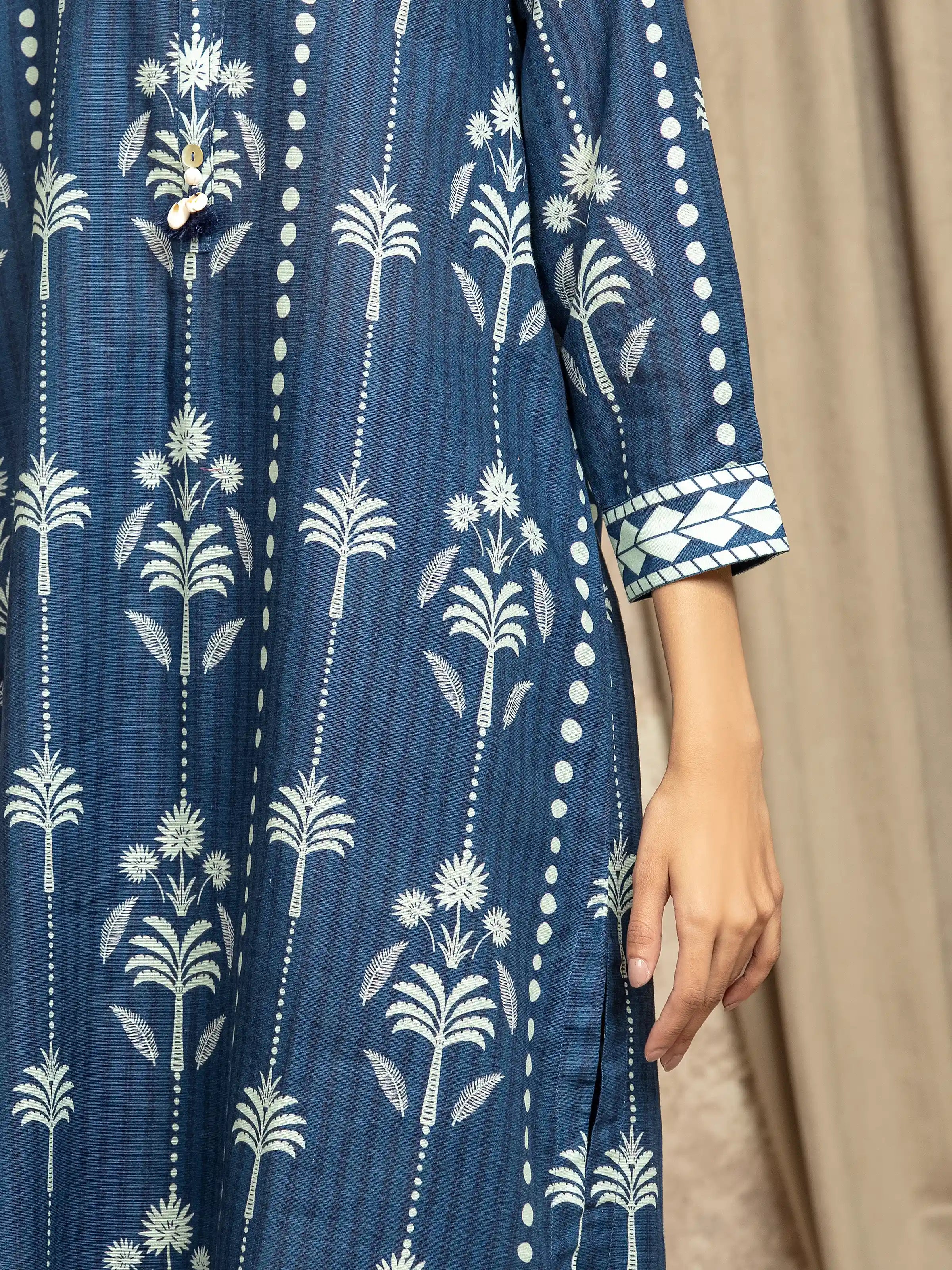 URB Pret 2Pc Printed Khaddar Shirt Trouser