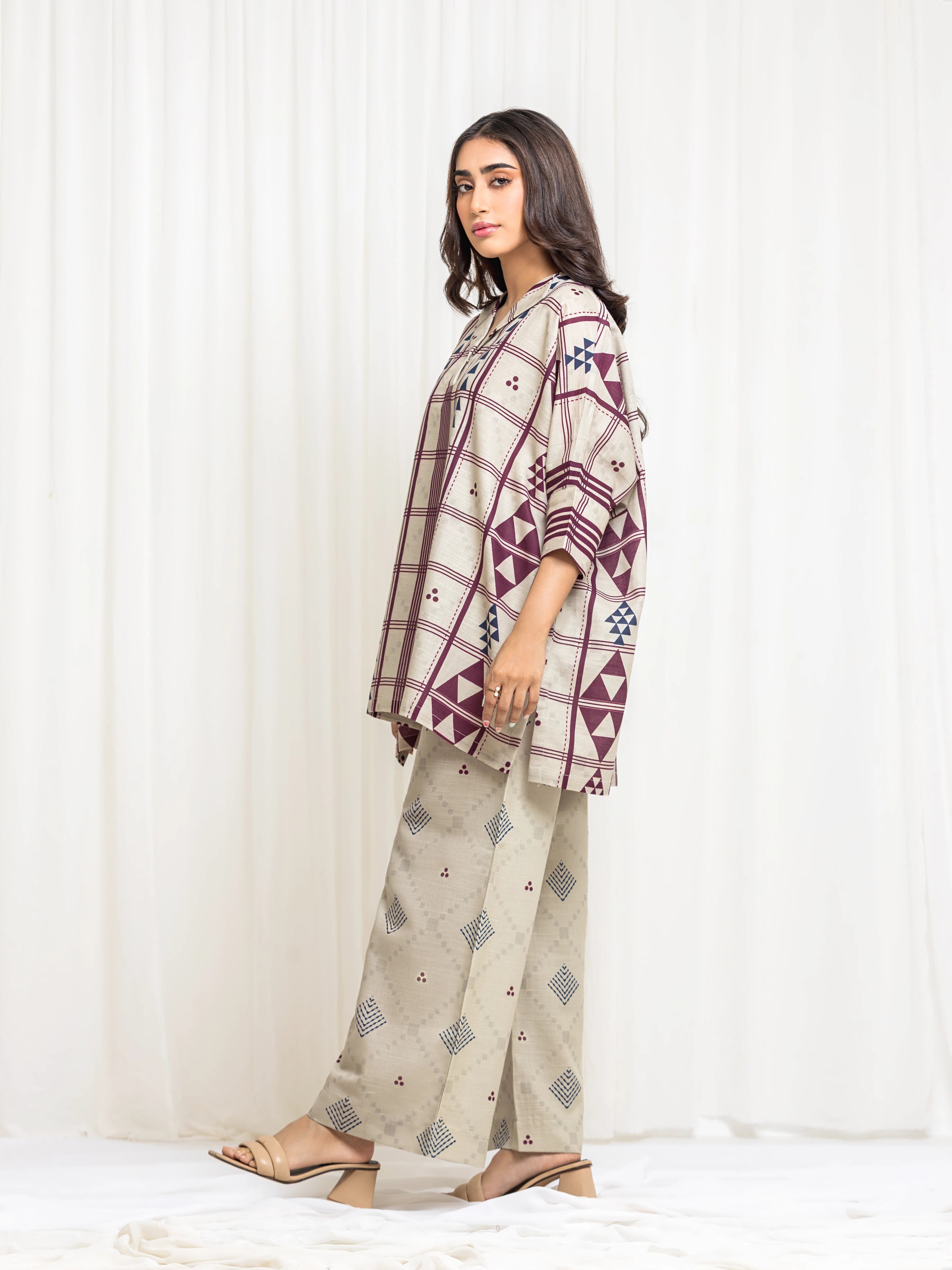URB Pret Printed Khaddar Shirt Trouser