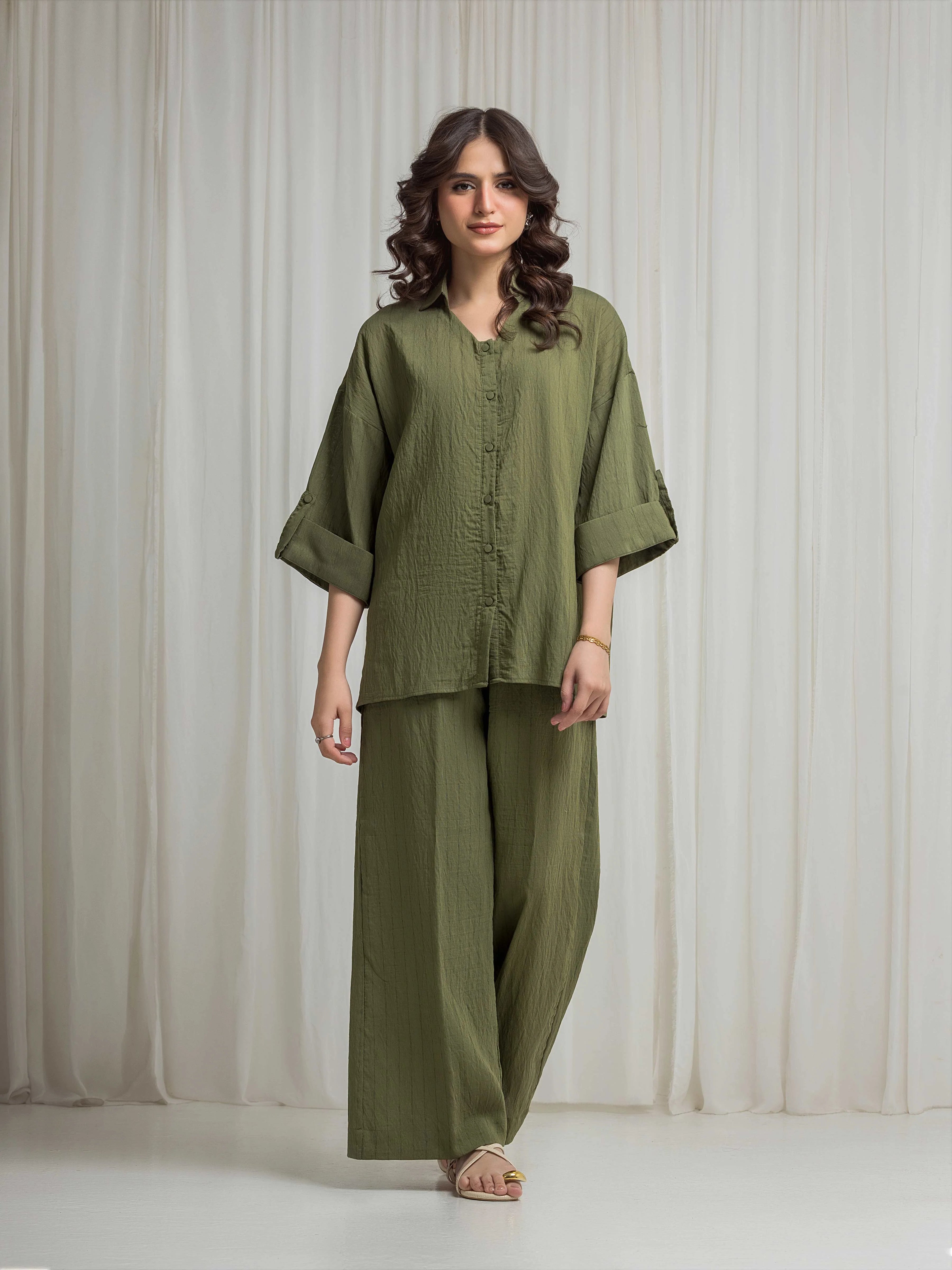 URB Pret Solid Viscose Co-Ord Set