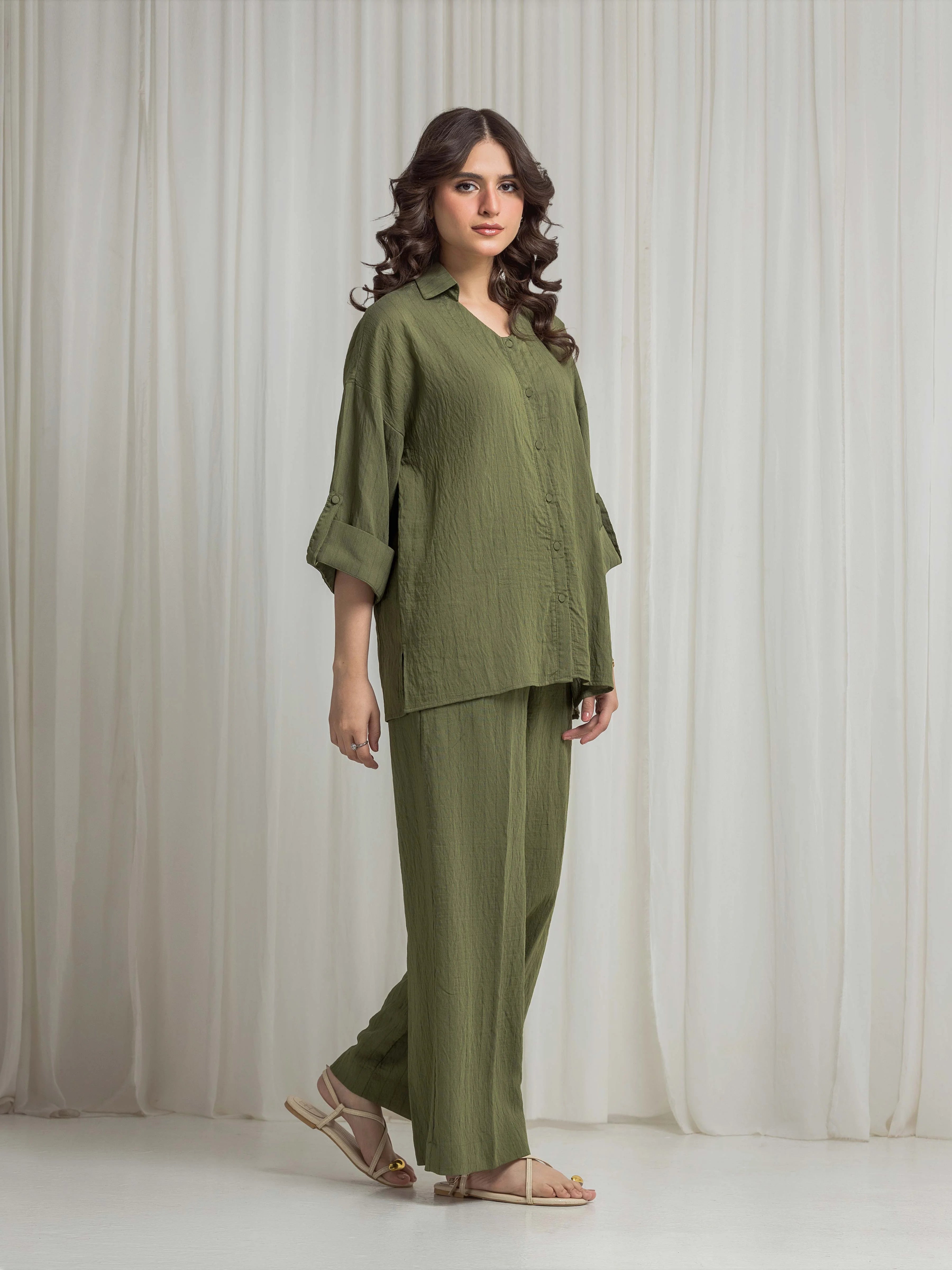 URB Pret Solid Viscose Co-Ord Set