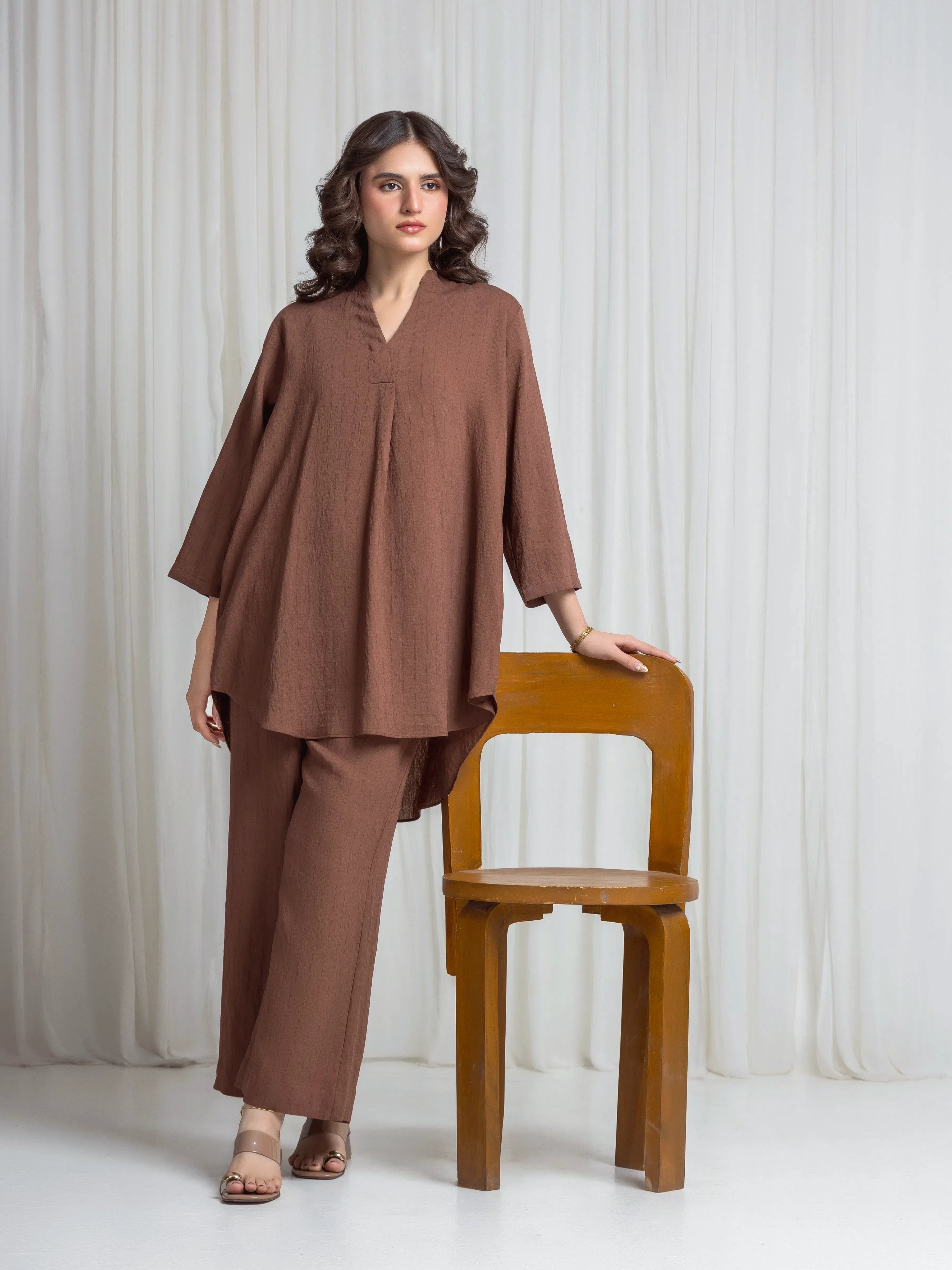 URB Pret Solid Viscose Co-Ord Set