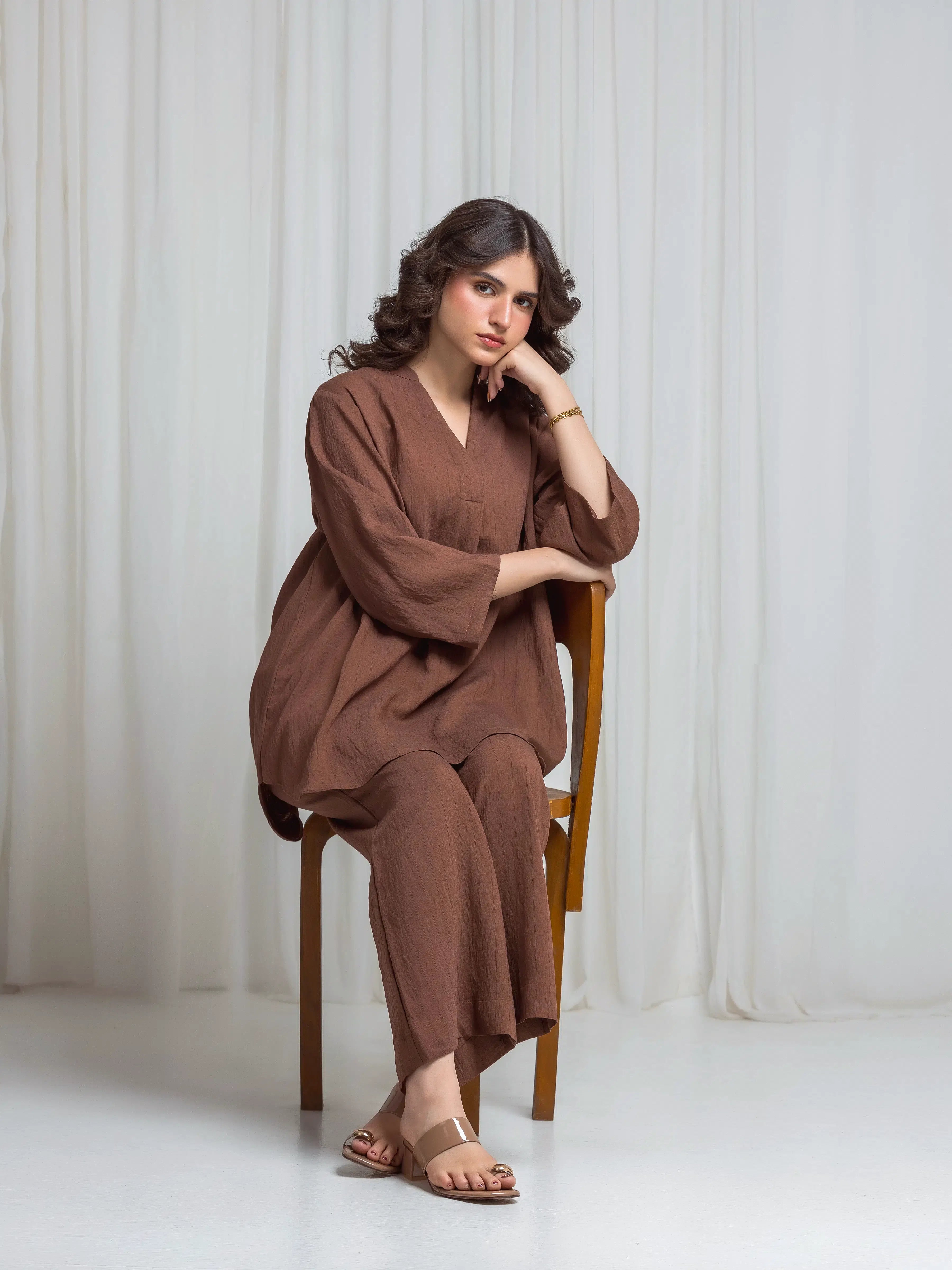 URB Pret Solid Viscose Co-Ord Set