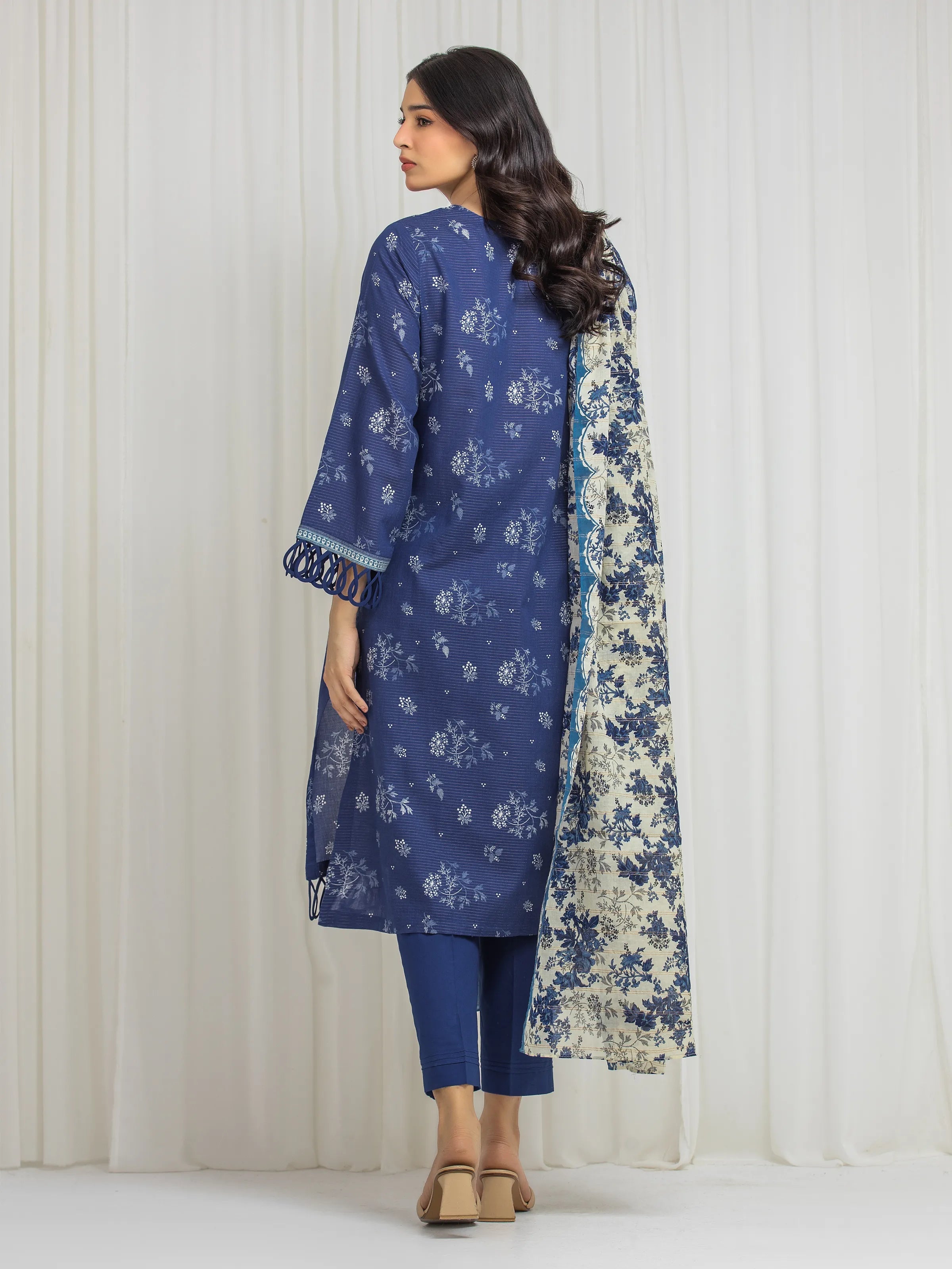 URB Unstitched Printed Zari Lawn Suit